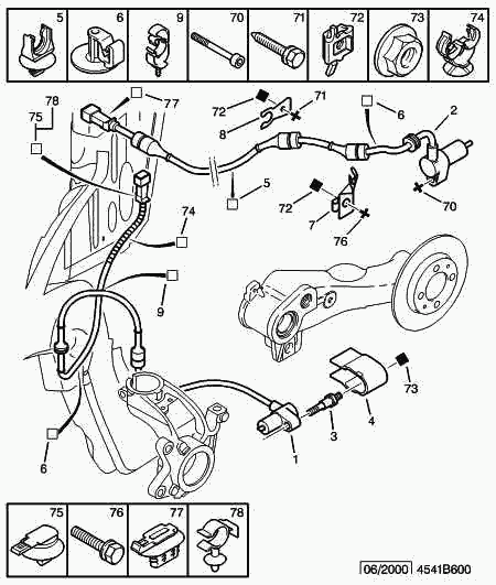 PEUGEOT 4545 46 - Sensor, təkər sürəti furqanavto.az