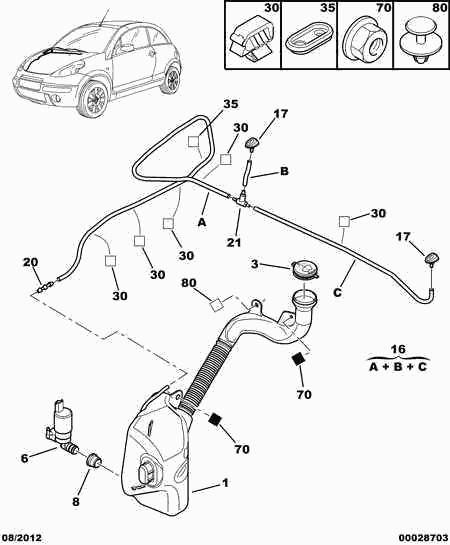 CITROËN/PEUGEOT 6434 76 - Su nasosu, pəncərələrin təmizlənməsi furqanavto.az