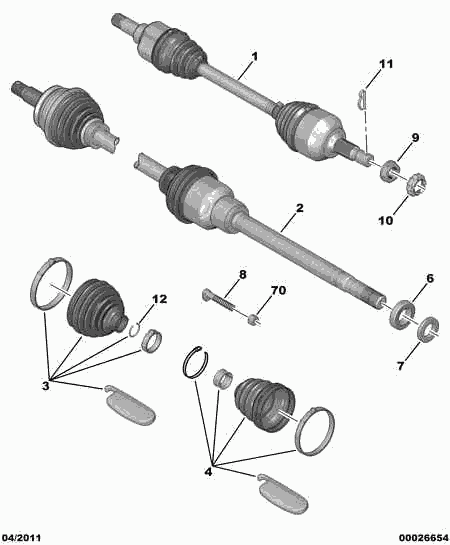 Lancia 3273 HV - DRIVE-SHAFT NEW; RIGHT furqanavto.az