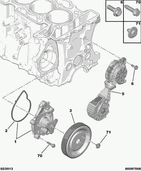 Opel 98 015 733 80 - Su nasosu furqanavto.az