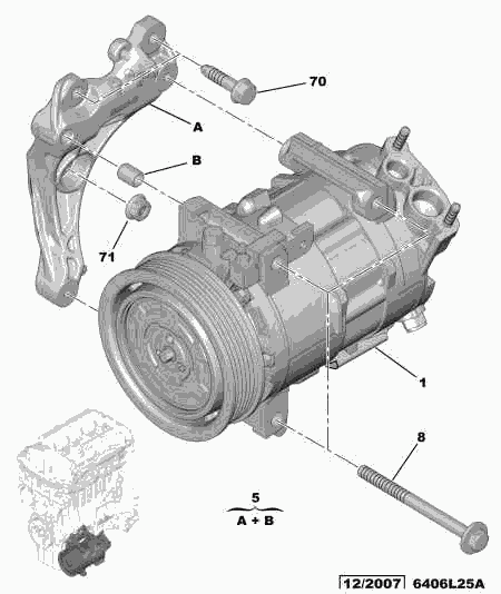 PEUGEOT 6453.WH - Kompressor, kondisioner furqanavto.az