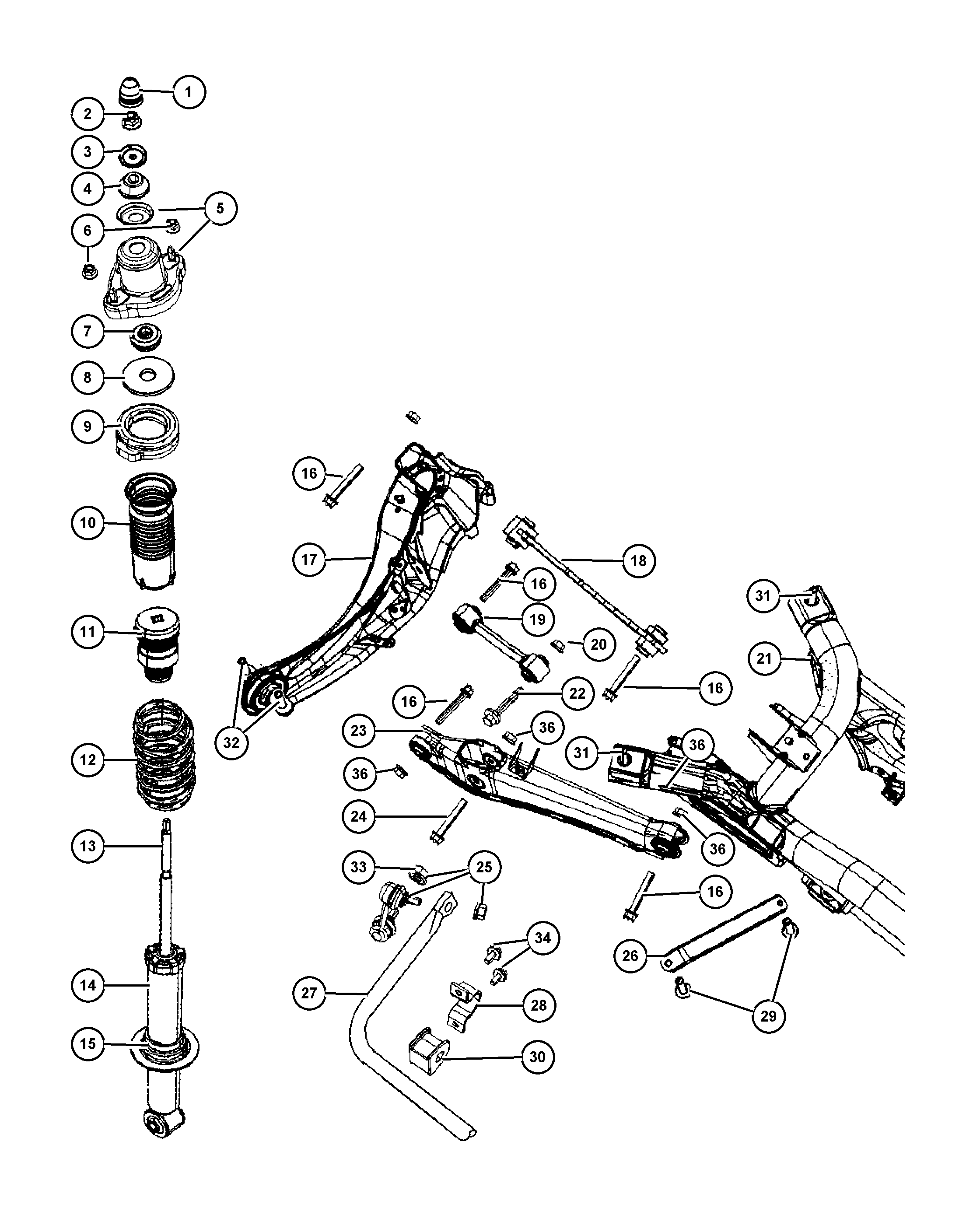 Chrysler 5174 245AA - Çubuq / Strut, stabilizator furqanavto.az