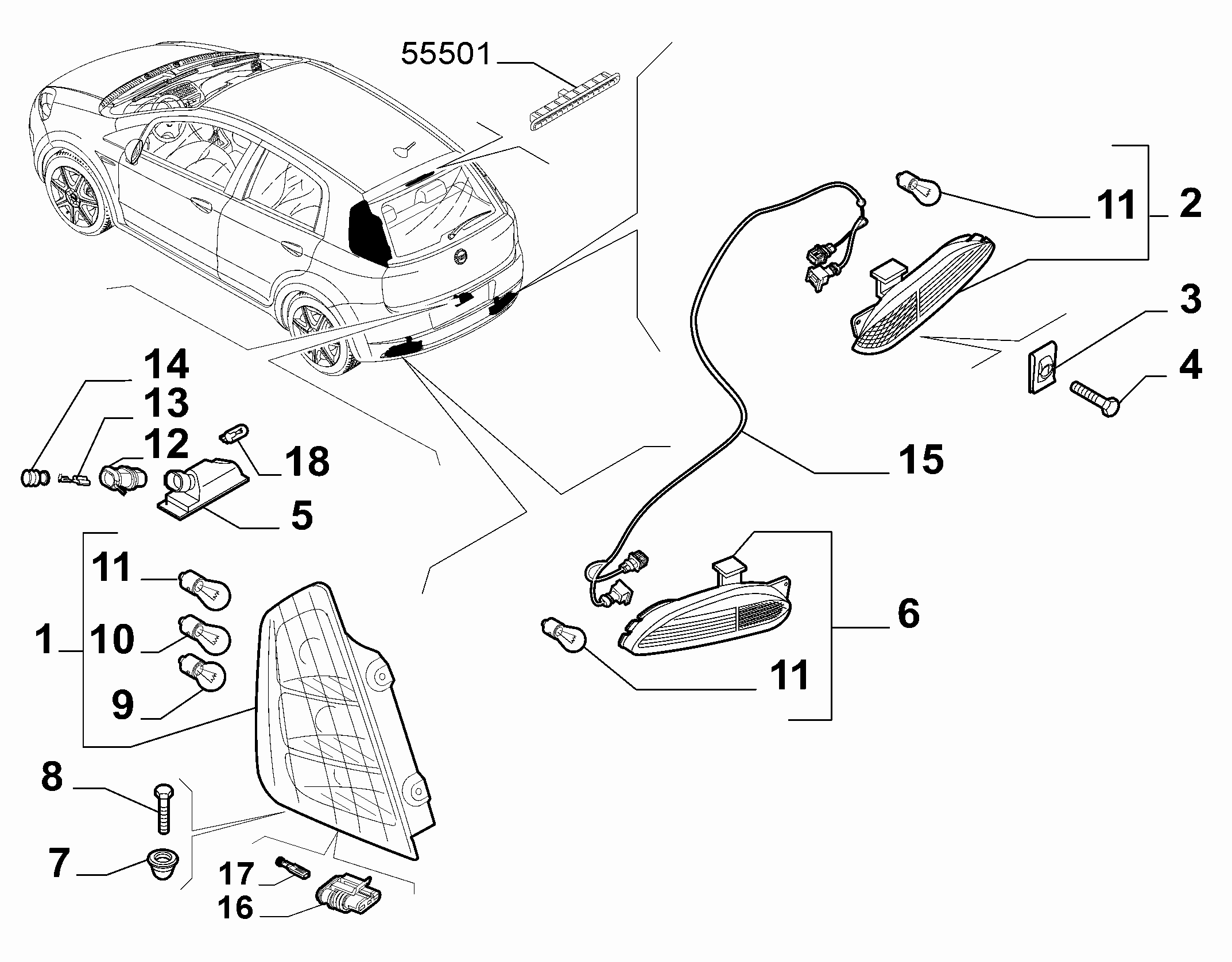 FIAT 14144690 - Lampa, arxa işıq furqanavto.az