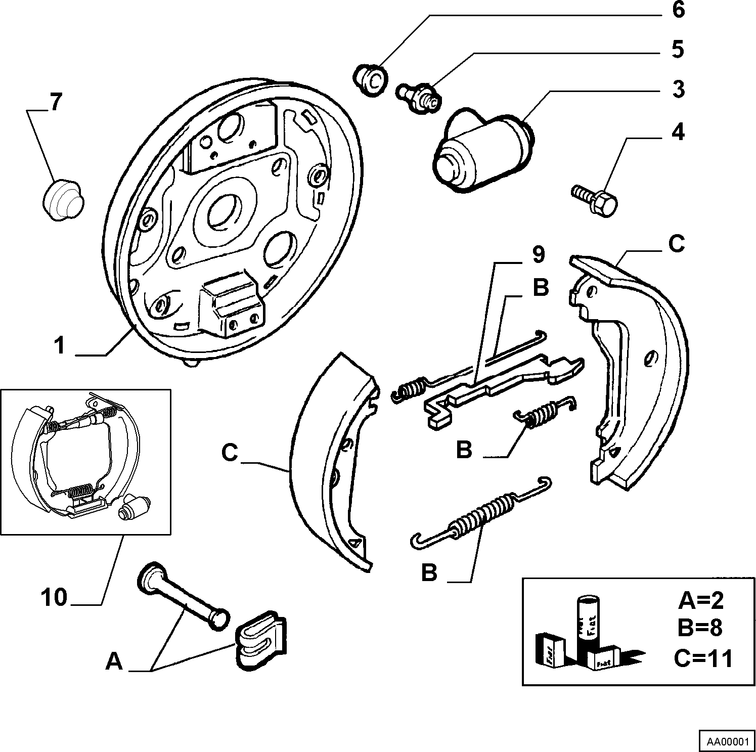 FIAT / LANCIA 9945981 - Aksesuar dəsti, əyləc başlıqları furqanavto.az