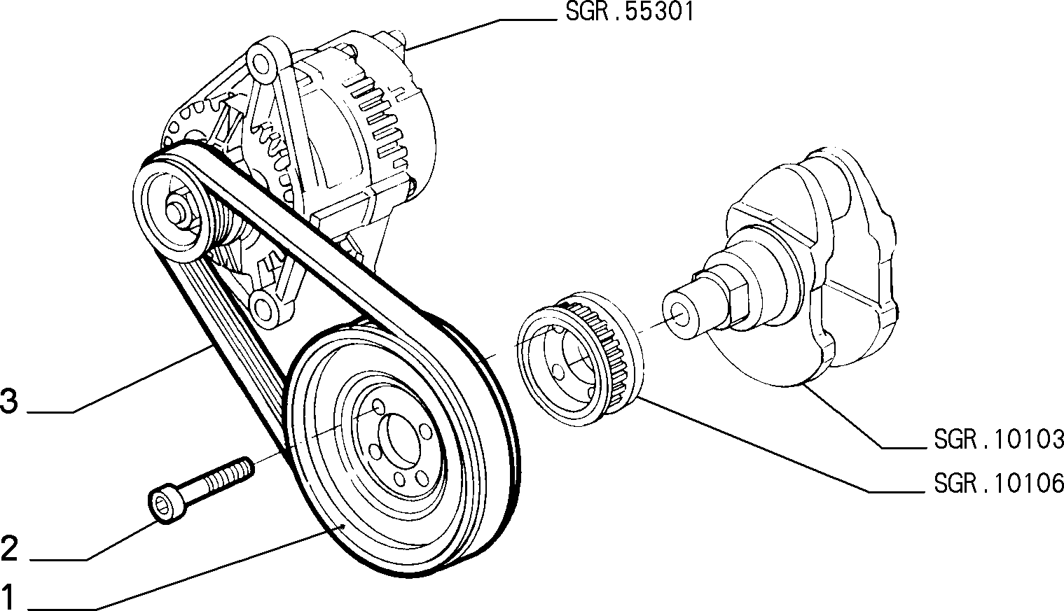 Lancia 46474060 - V-yivli kəmər furqanavto.az