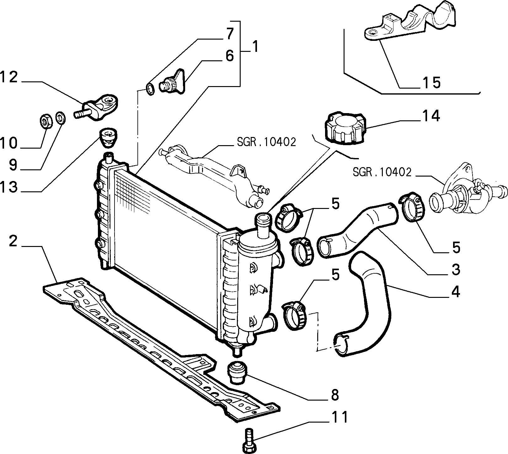 Alfarome/Fiat/Lanci 7776507 - Radiator, mühərrikin soyudulması furqanavto.az