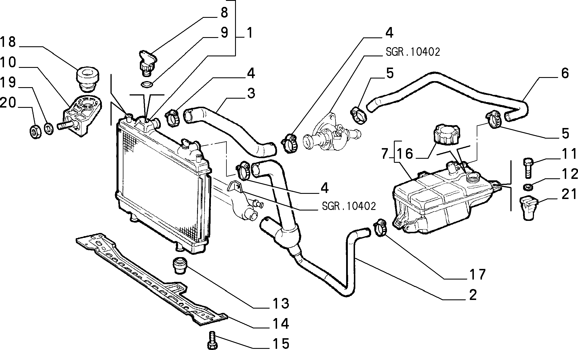 Alfarome/Fiat/Lanci 7794069 - Radiator, mühərrikin soyudulması furqanavto.az