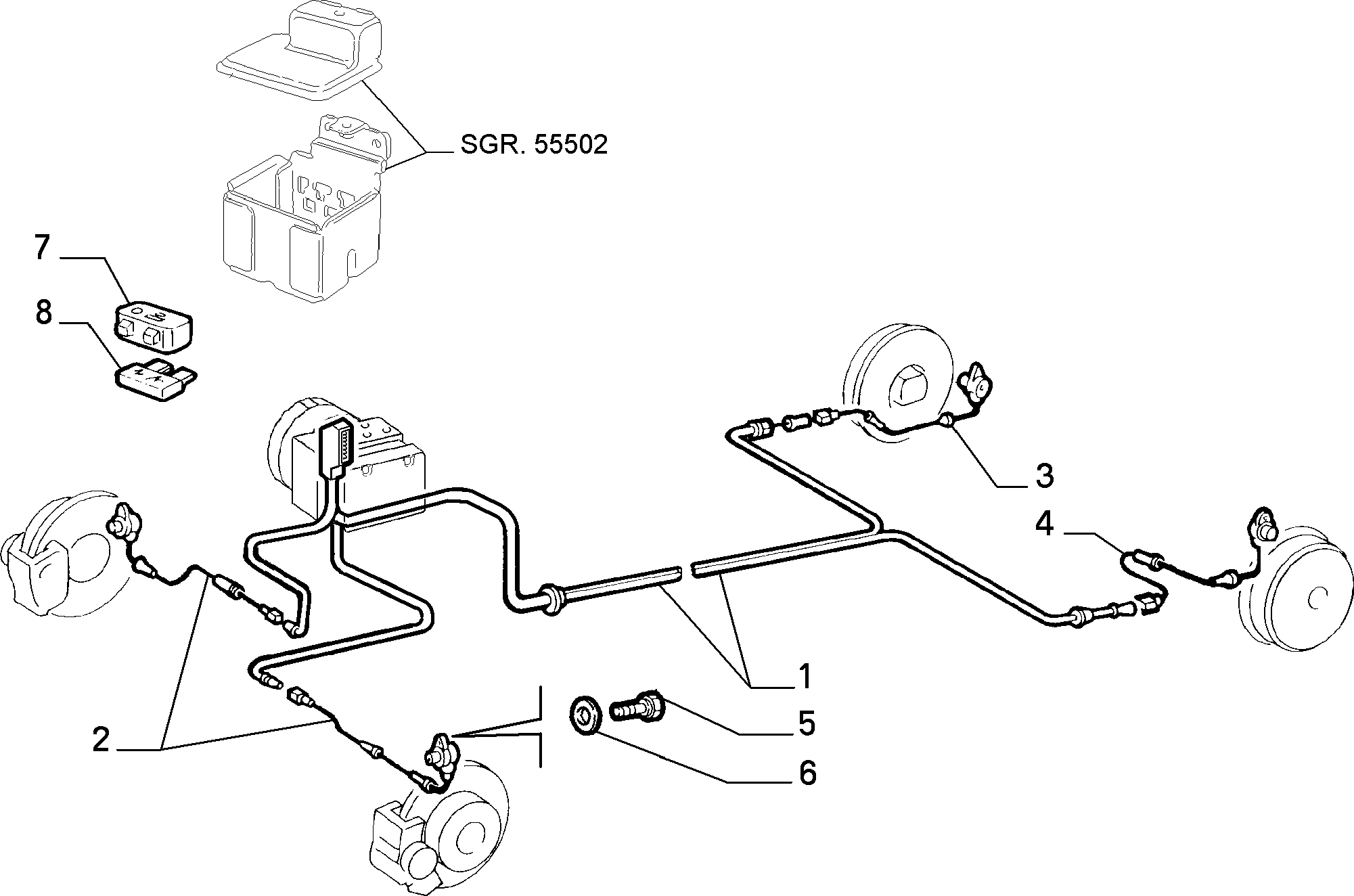 Lancia 46429943 - Sensor, təkər sürəti furqanavto.az