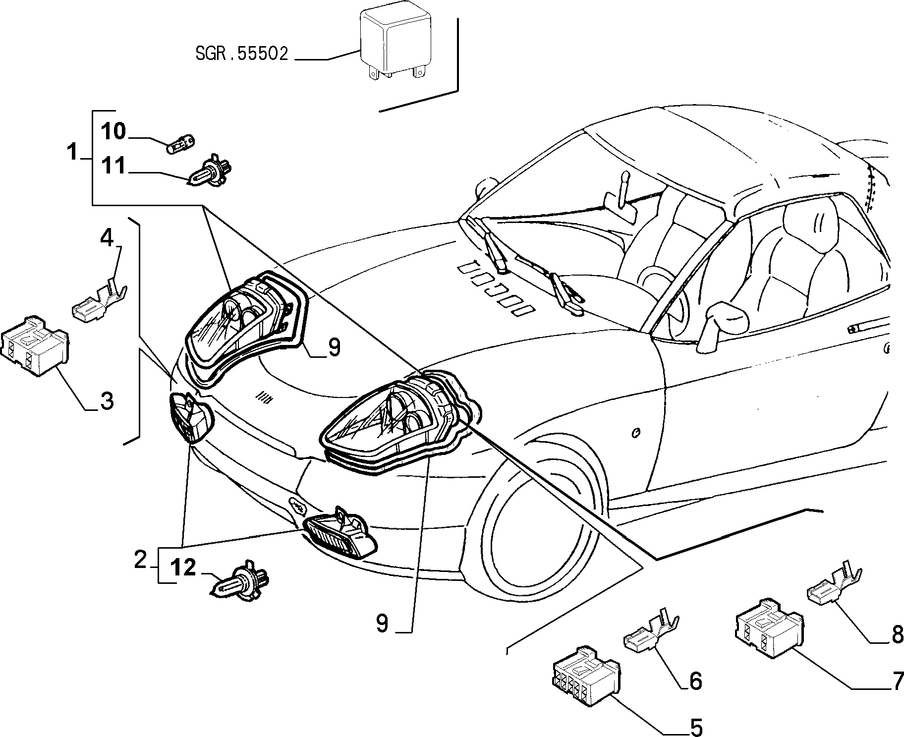 Alfa Romeo 14151090 - BULB H1-55W furqanavto.az