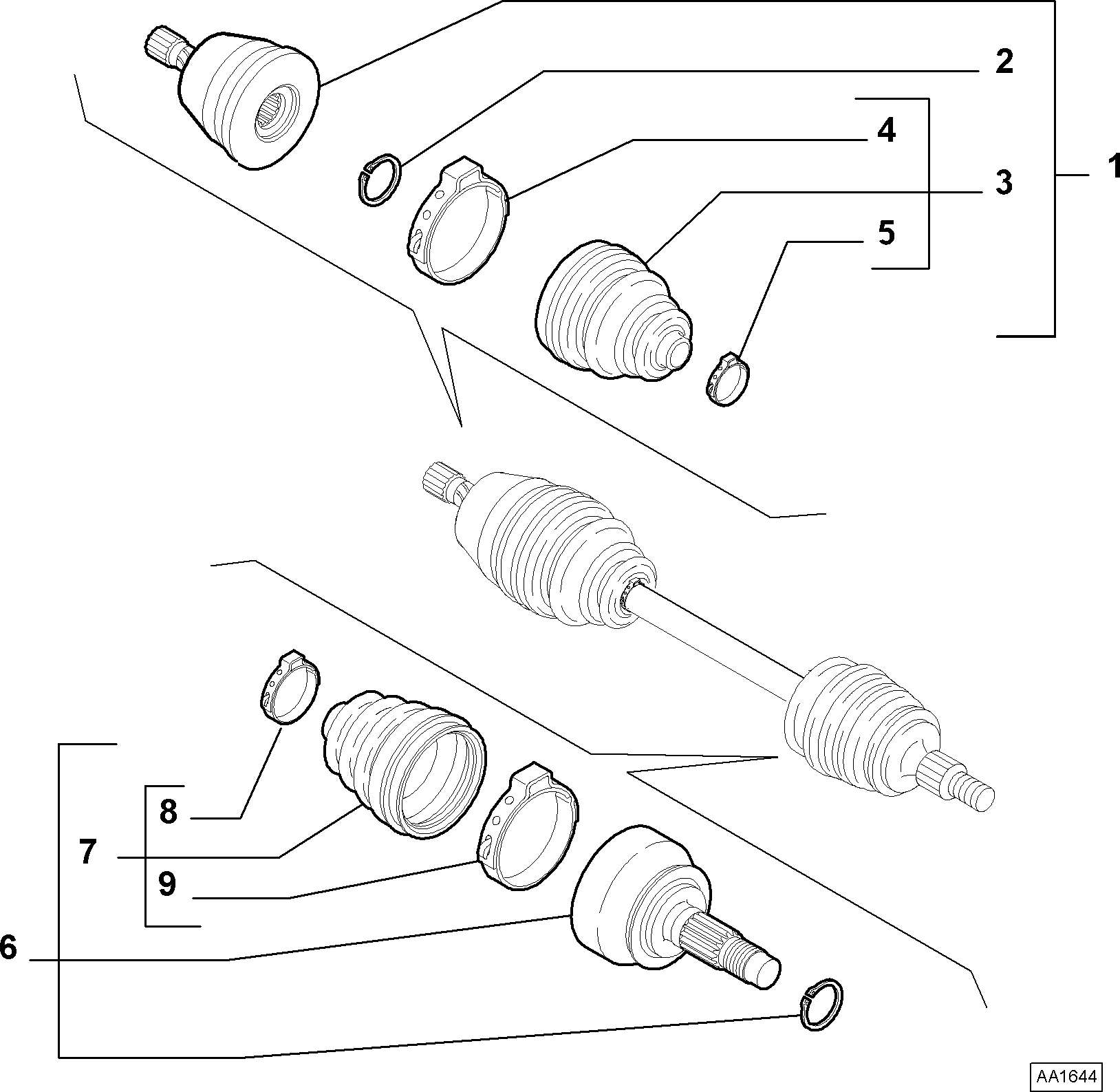 Chrysler 71740557 - Birləşmə dəsti, ötürücü val furqanavto.az