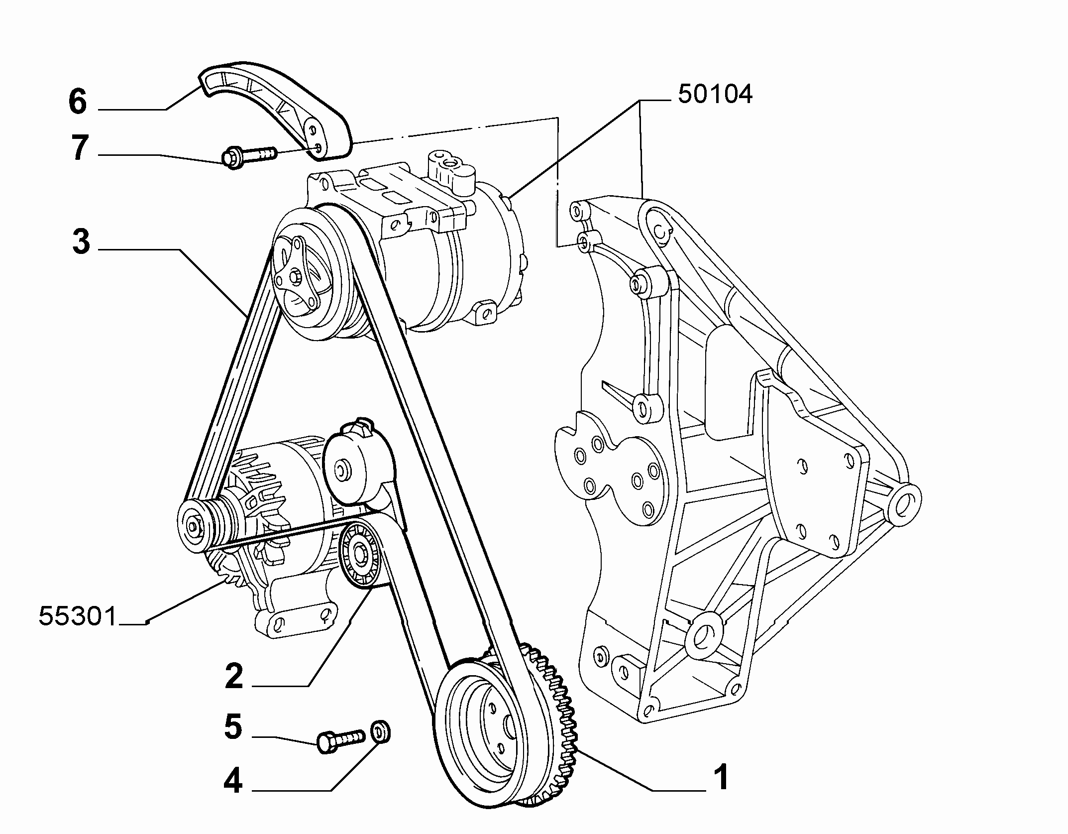 Chrysler 55232827 - Yönləndirmə / Bələdçi Kasnağı, v-yivli kəmər furqanavto.az