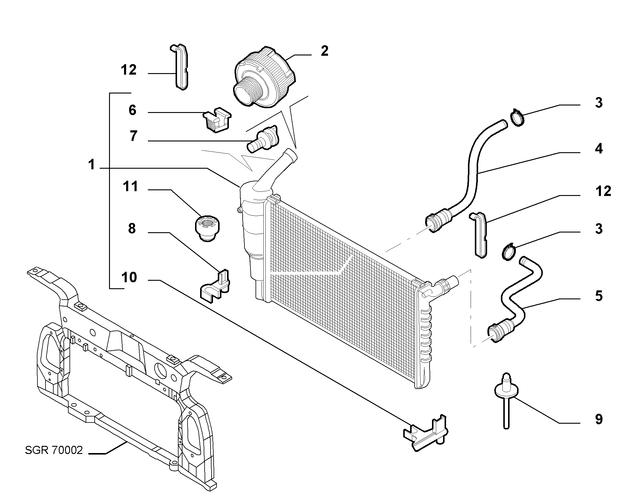 Lancia 51728345 - Radiator şlanqı furqanavto.az