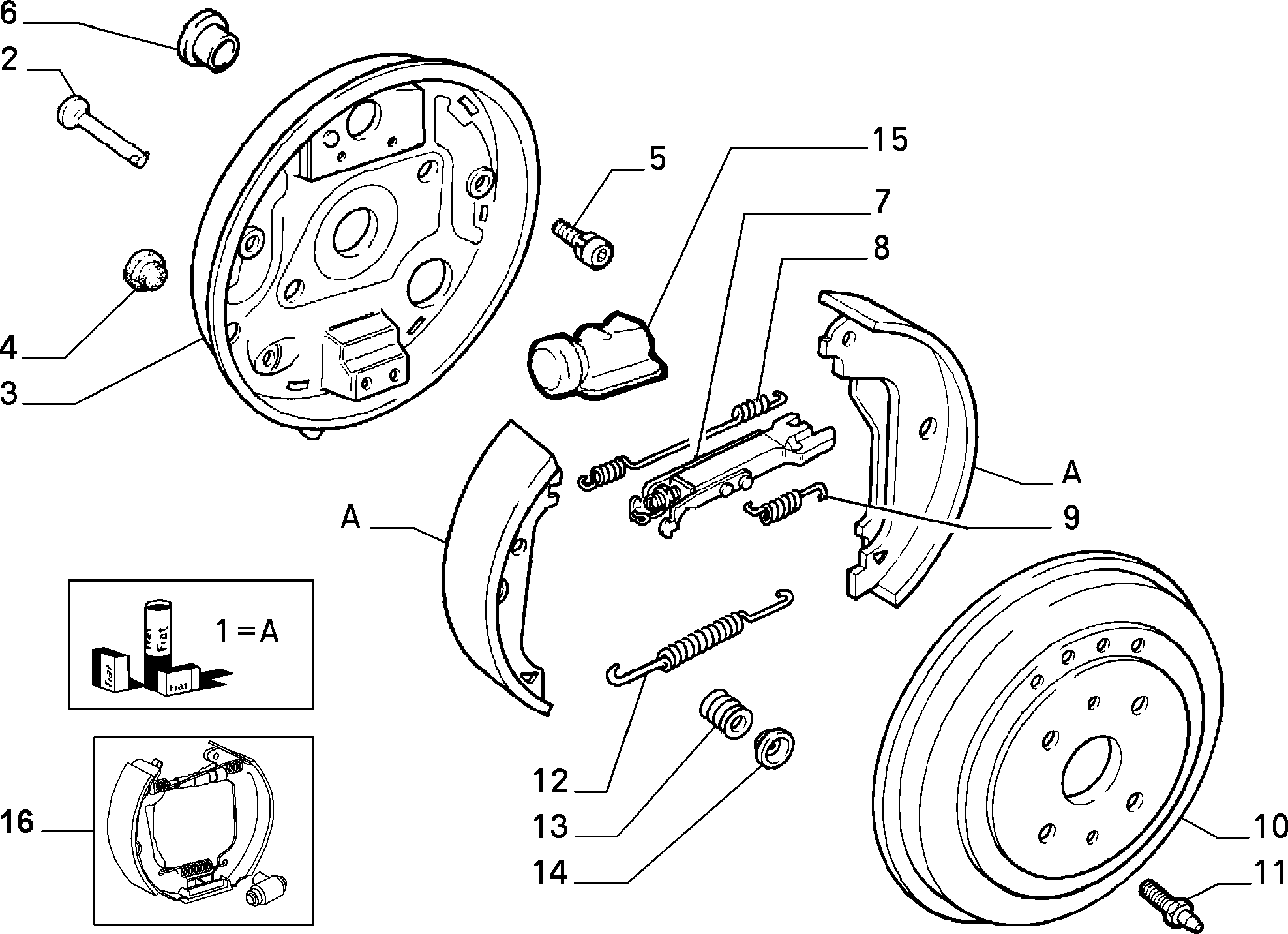 Lancia 71740713 - Əyləc Başlığı Dəsti furqanavto.az