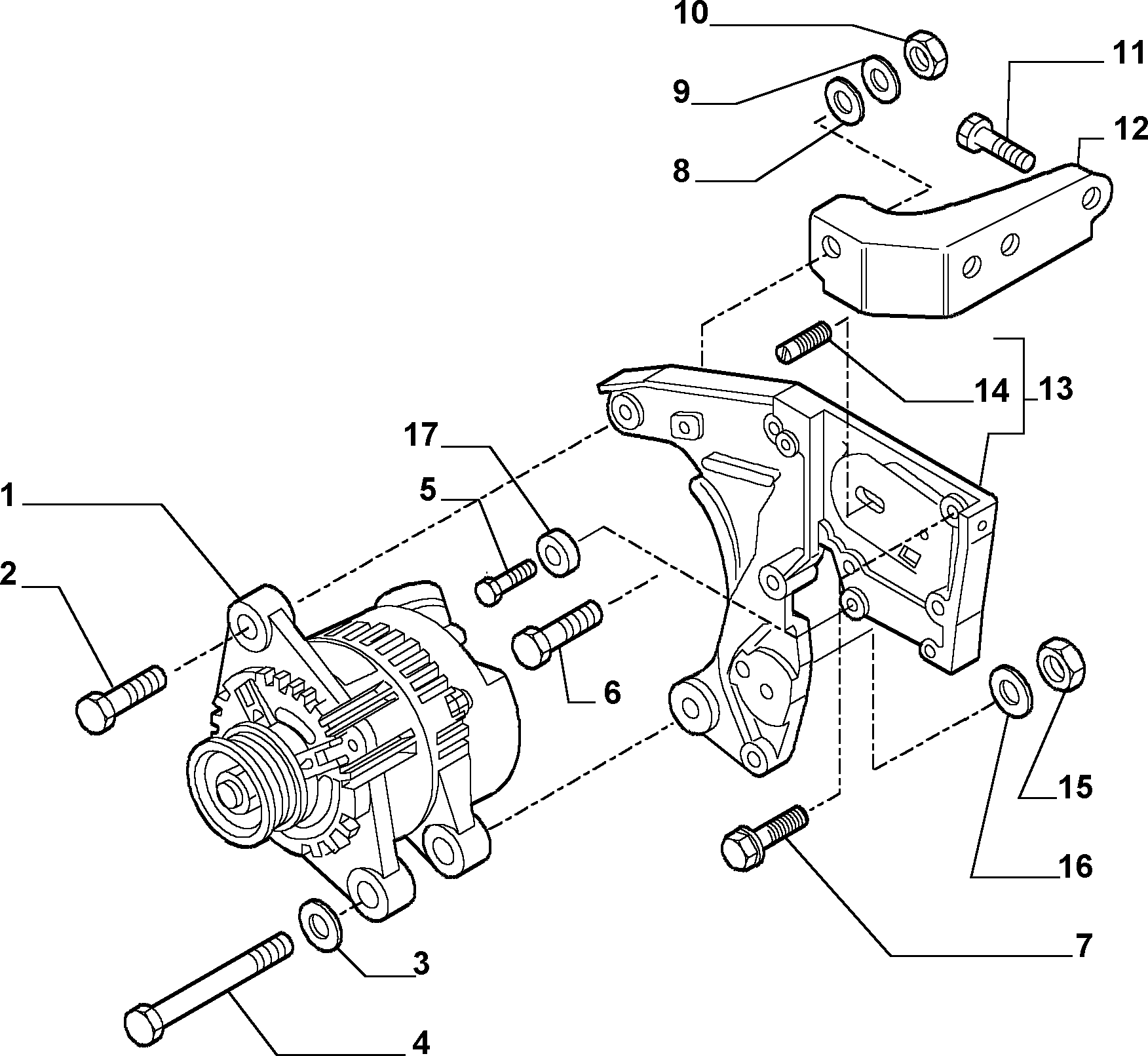 Alfarome/Fiat/Lanci 46809068 - Alternator furqanavto.az