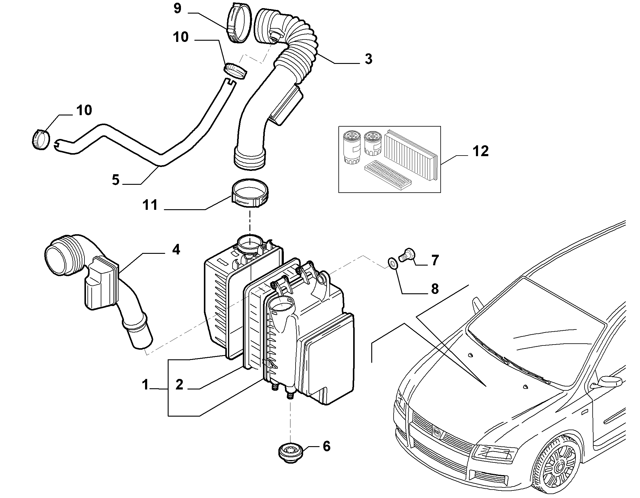 FIAT 46809151 - Hava filtri furqanavto.az