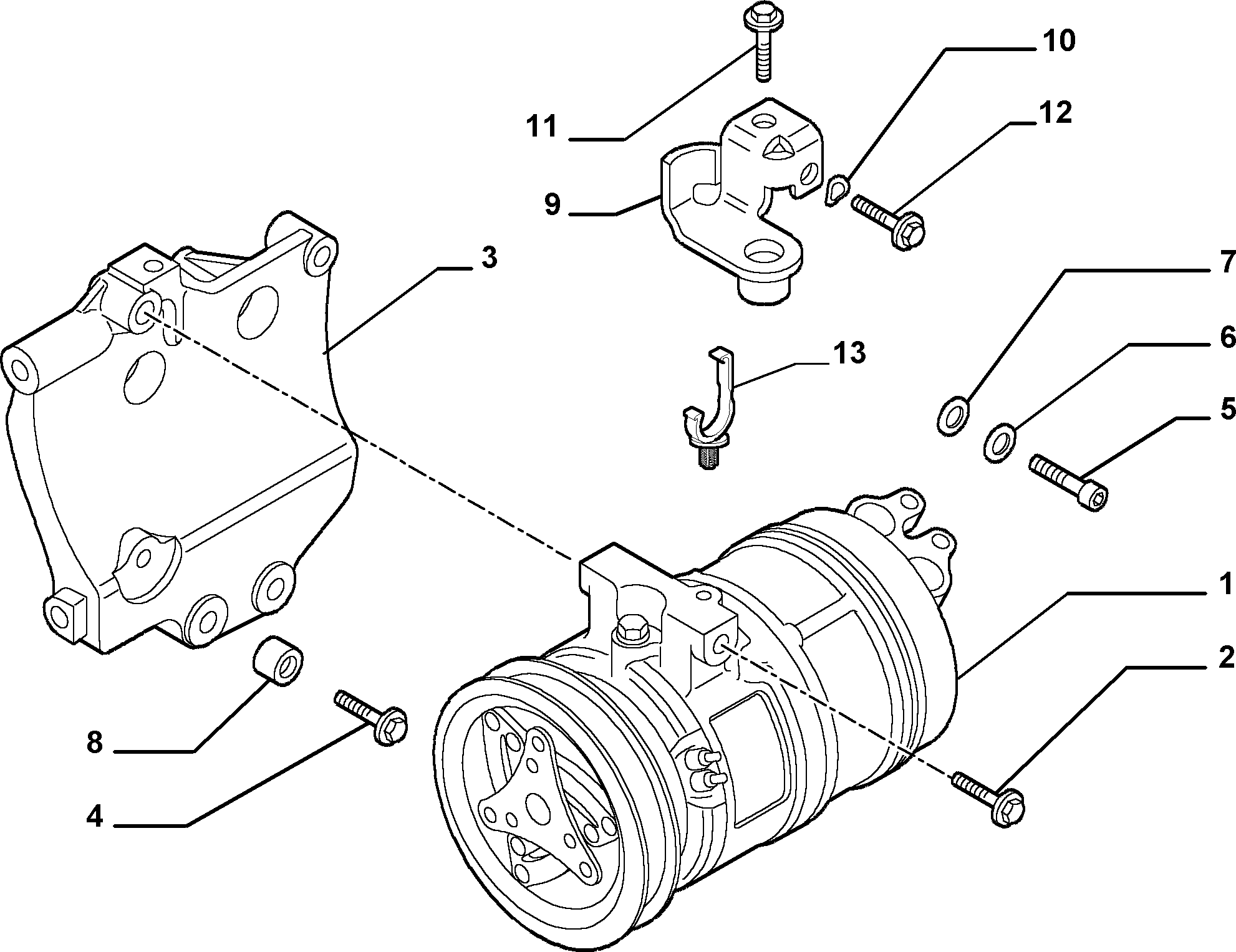 Lancia 46809223 - Kompressor, kondisioner furqanavto.az