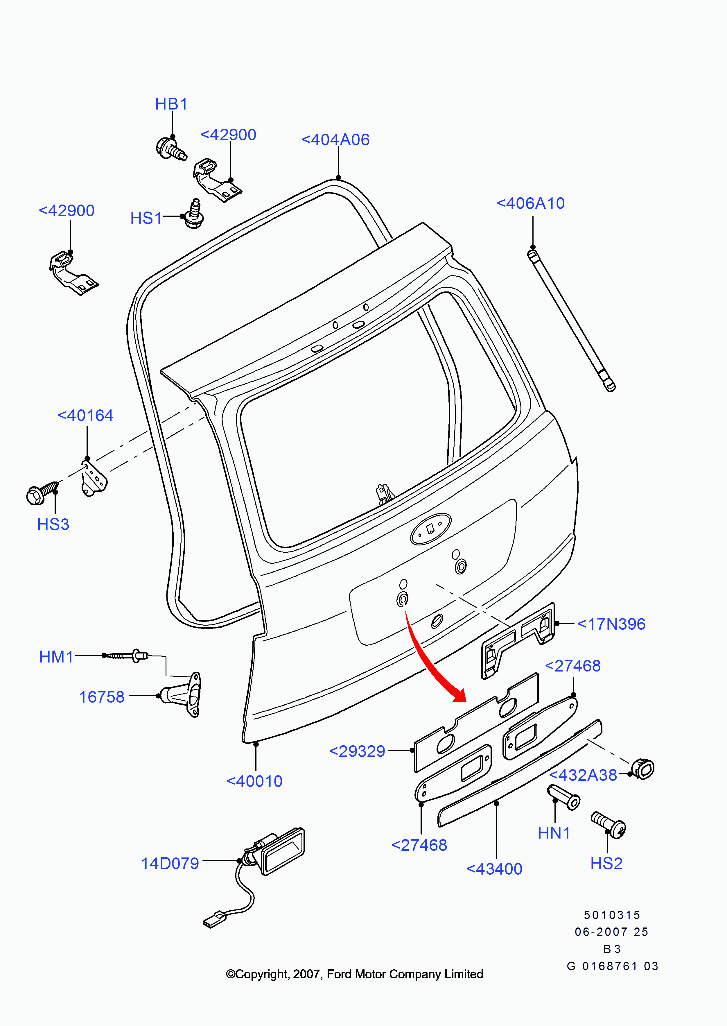 FORD 1 683 725 - Qazlı bulaq, baqaj, yük yeri furqanavto.az