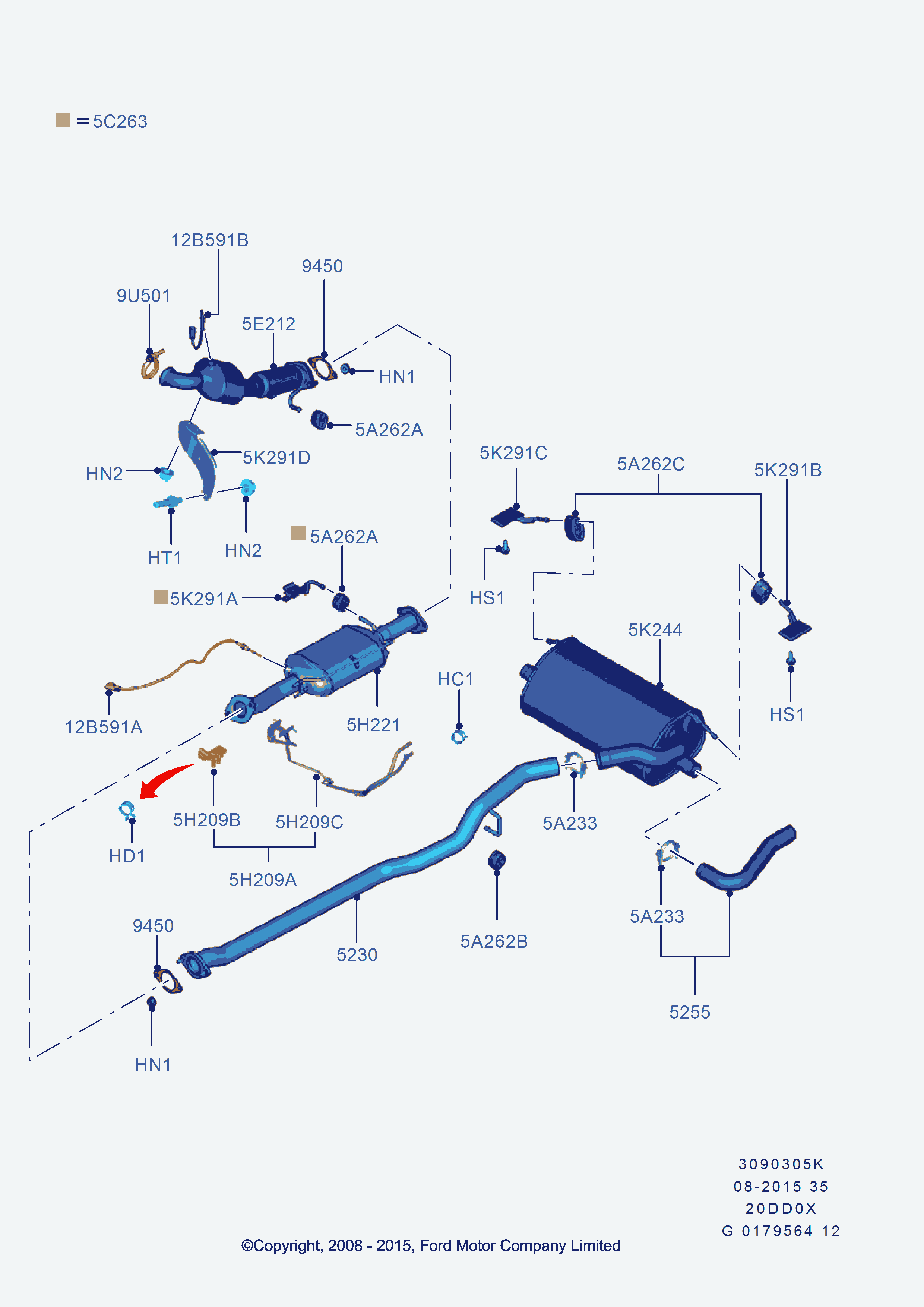 FORD 1381181 - Sensor, işlənmiş qazın temperaturu furqanavto.az