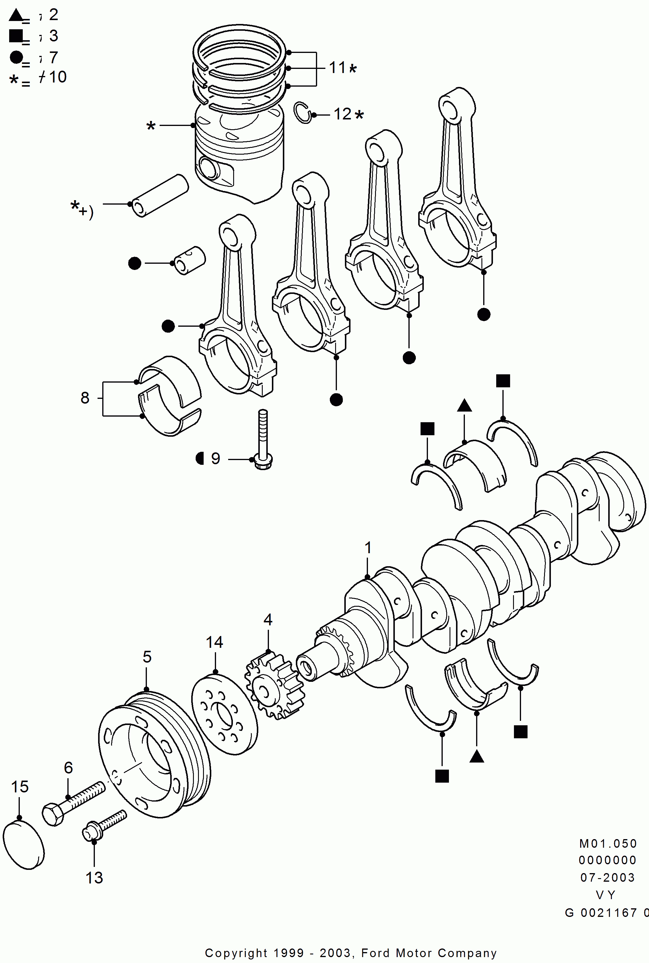 FORD 1119003 - Kəmər kasnağı, krank mili furqanavto.az