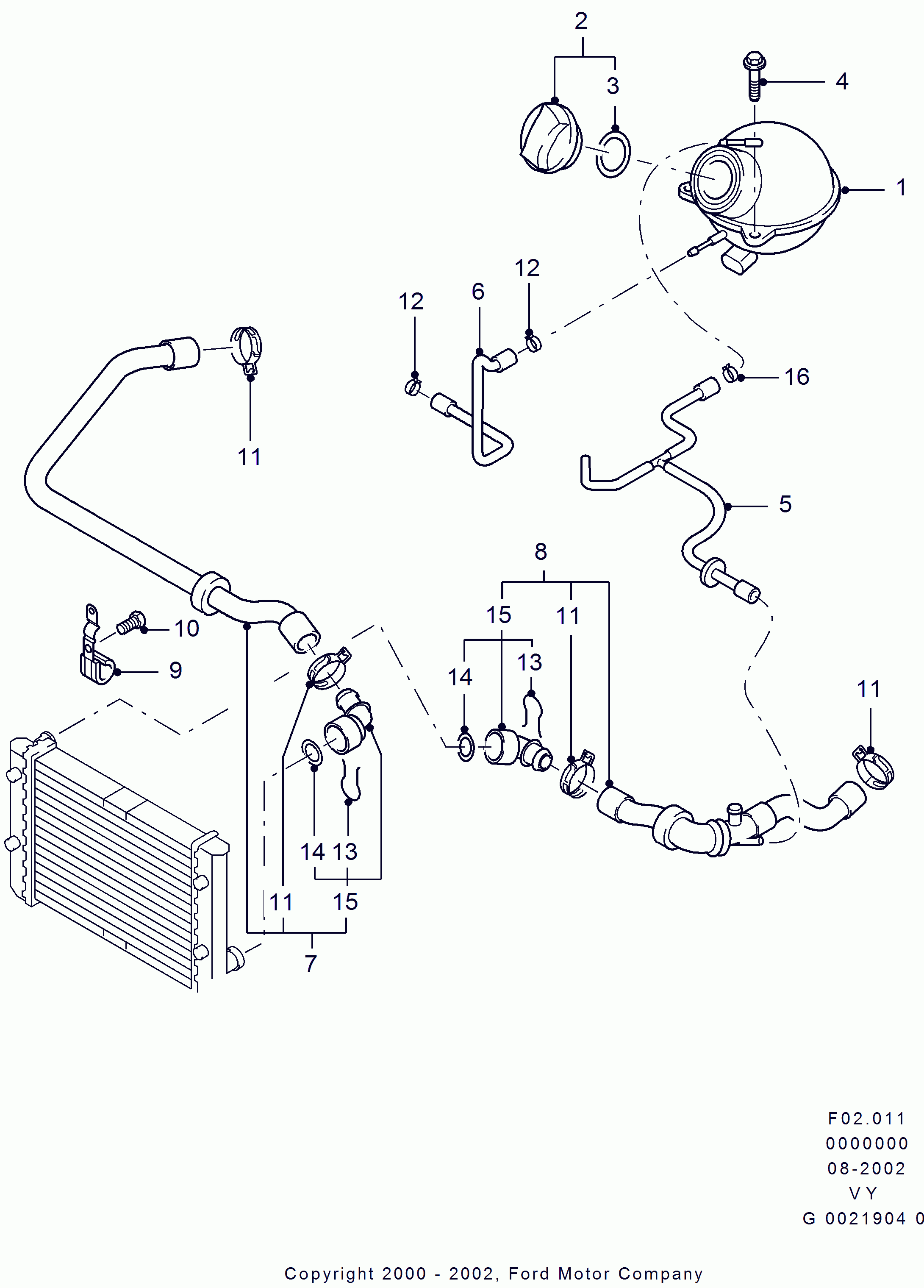 FORD 1110211 - Hose - Radiator, Upper furqanavto.az