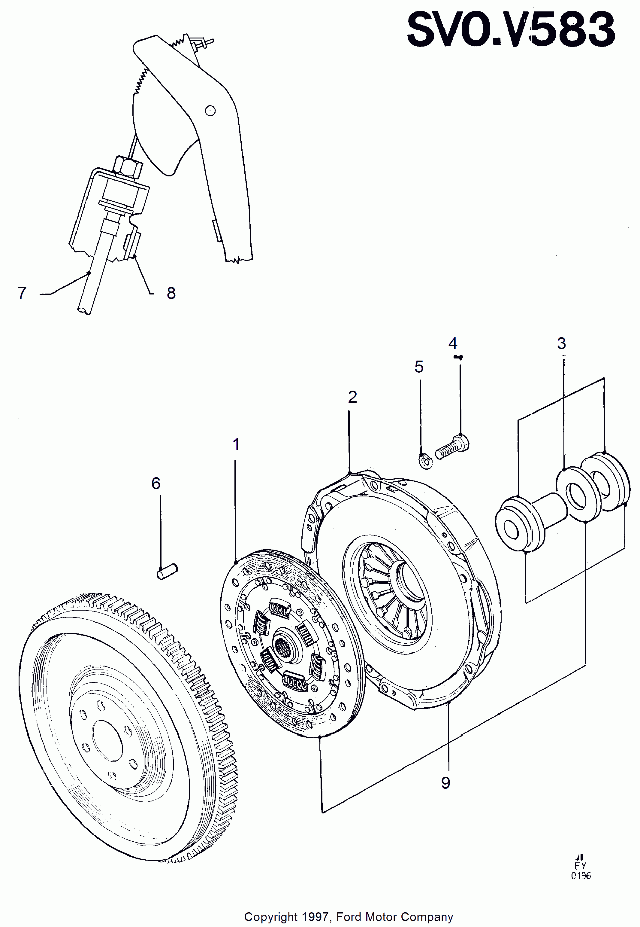 FORD 6734843 - Kabel, dayanacaq əyləci furqanavto.az