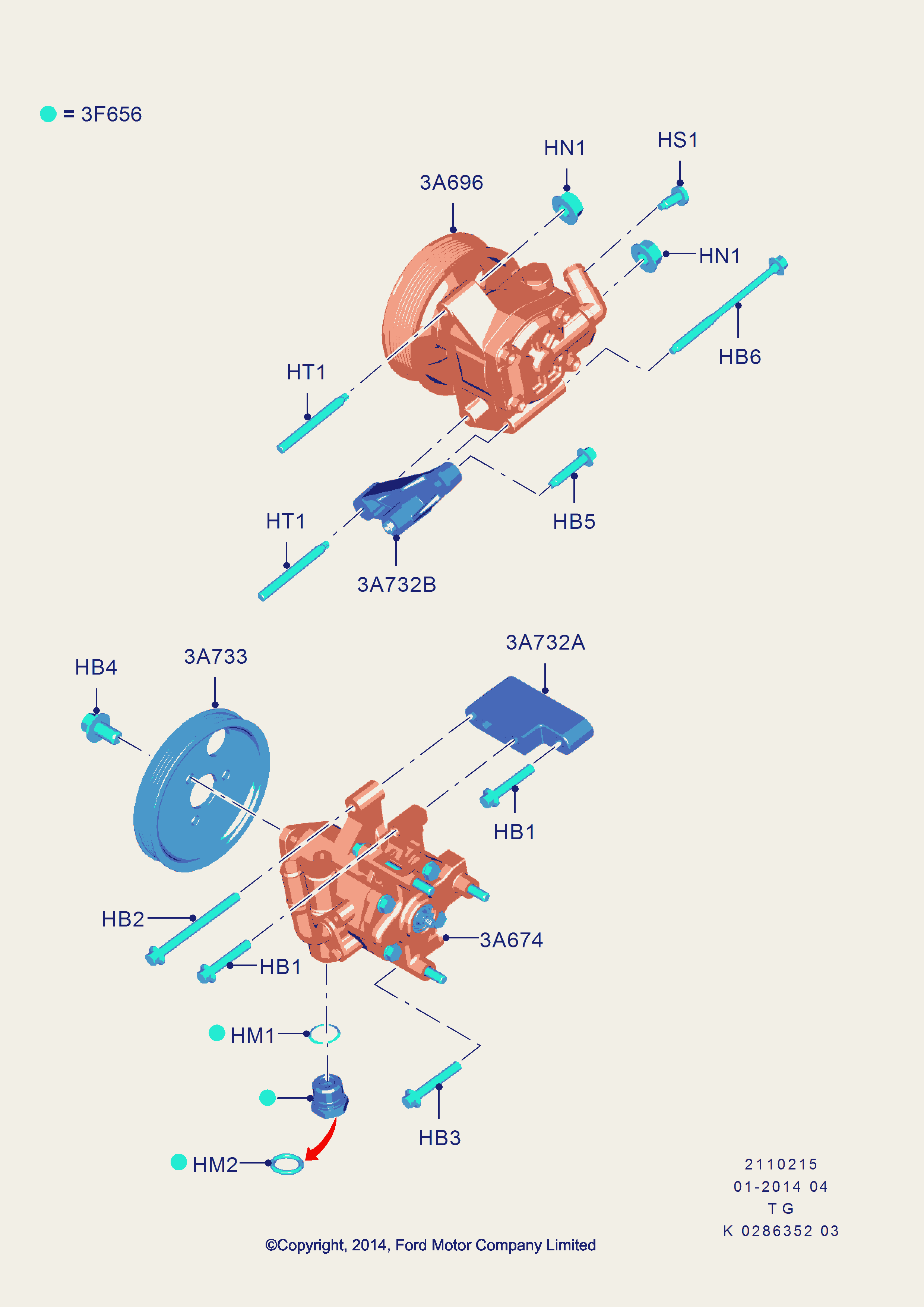 FORD 1727117 - Hidravlik nasos, sükan sistemi furqanavto.az