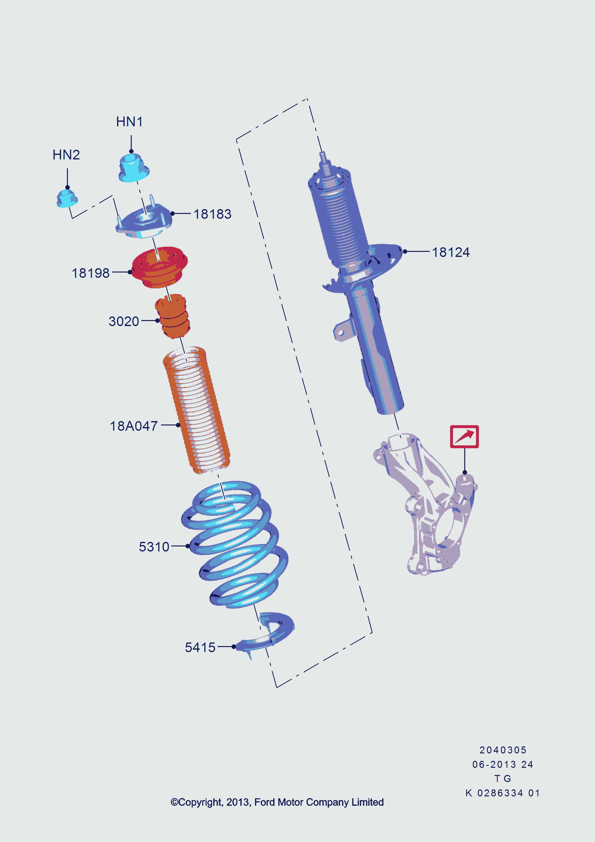 FORD (JMC) 1815863 - Yollanan podşipnik, asma dayaq dayağının montajı furqanavto.az