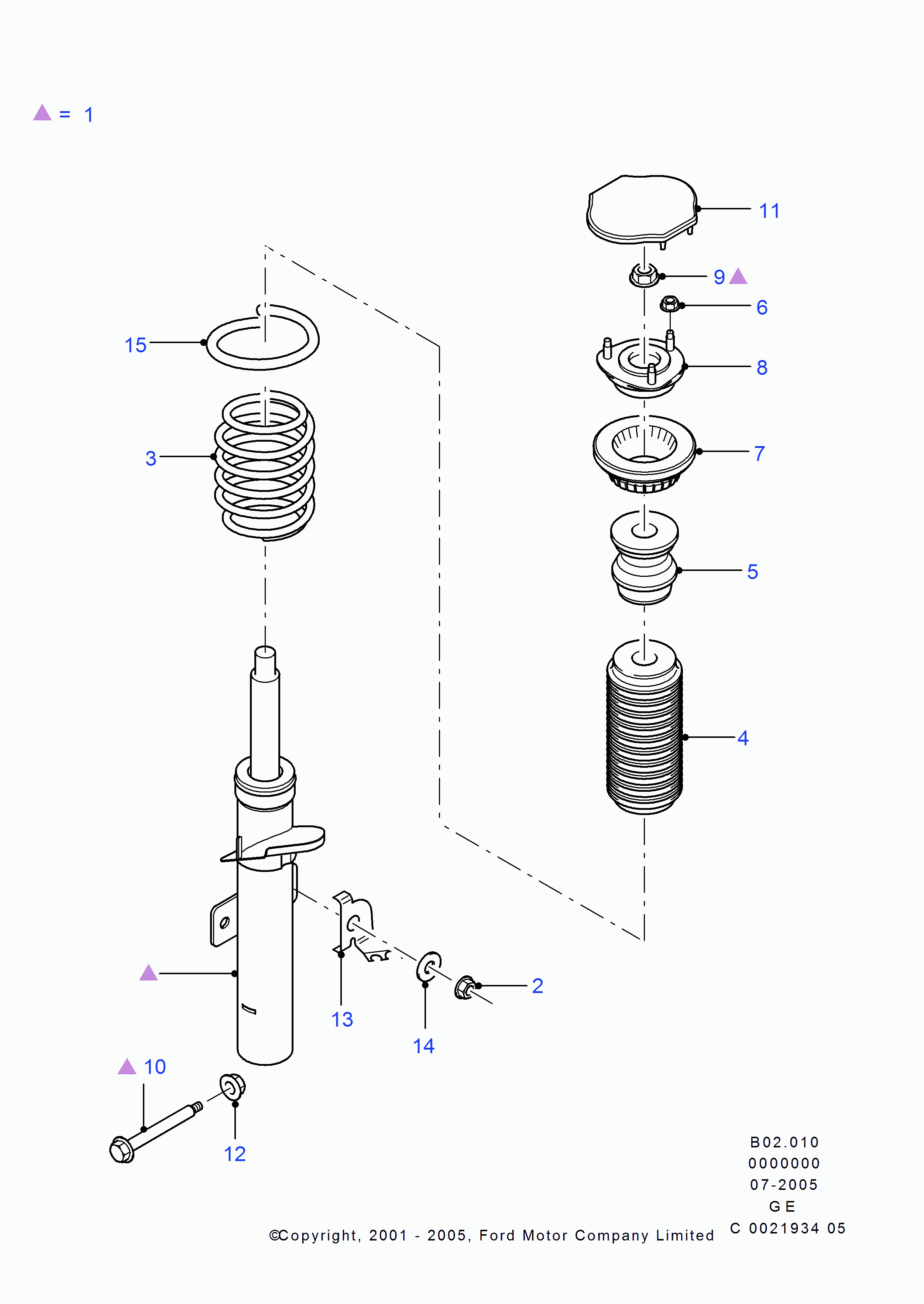 FORD USA 4609099 - Üst Strut Montajı furqanavto.az