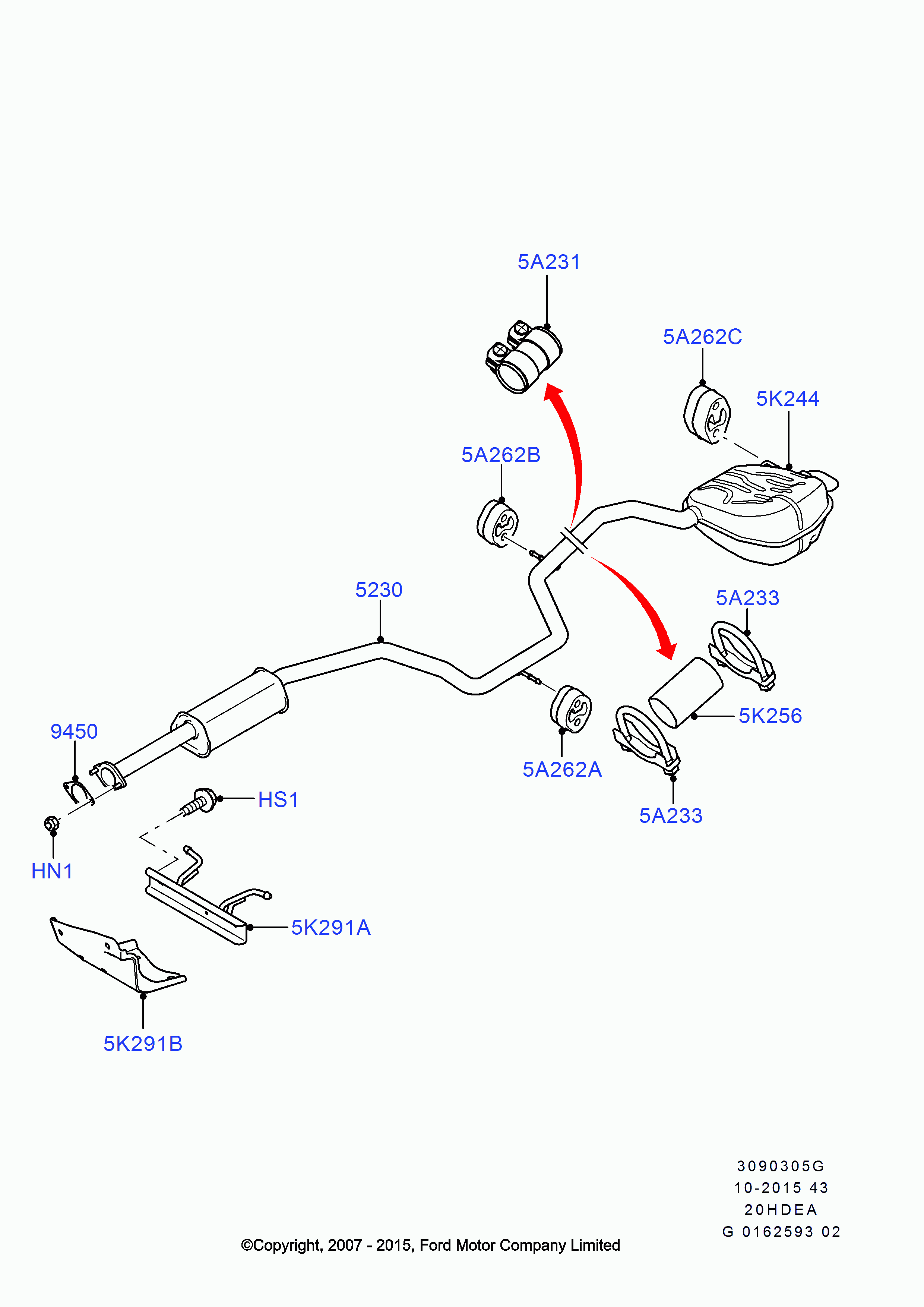 FORD 1 302 414 - Boru birləşdiricisi, egzoz sistemi furqanavto.az