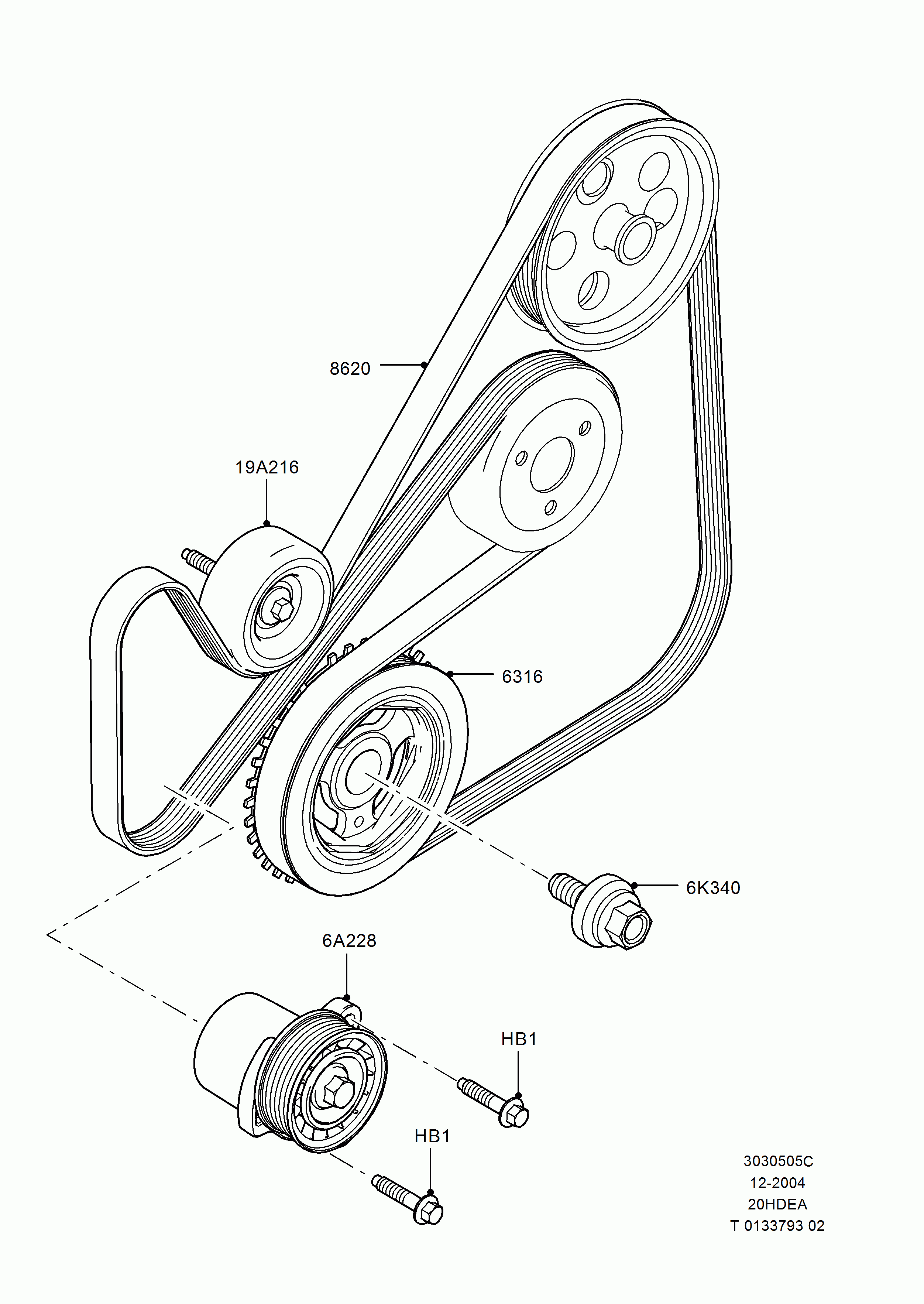 FORD 1416245 - V-yivli kəmər furqanavto.az