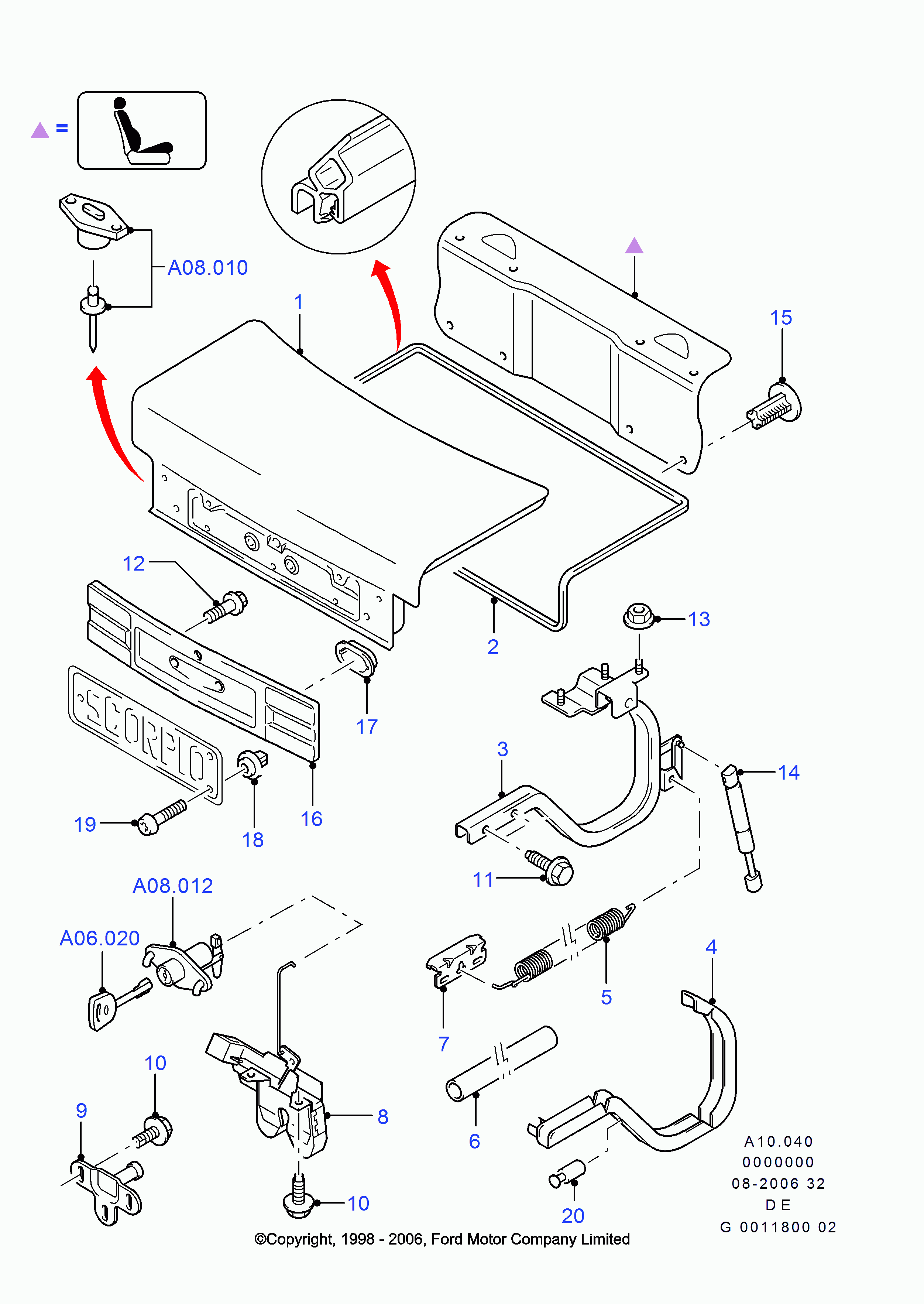 FORD 6 962 810 - Qazlı bulaq, baqaj, yük yeri furqanavto.az