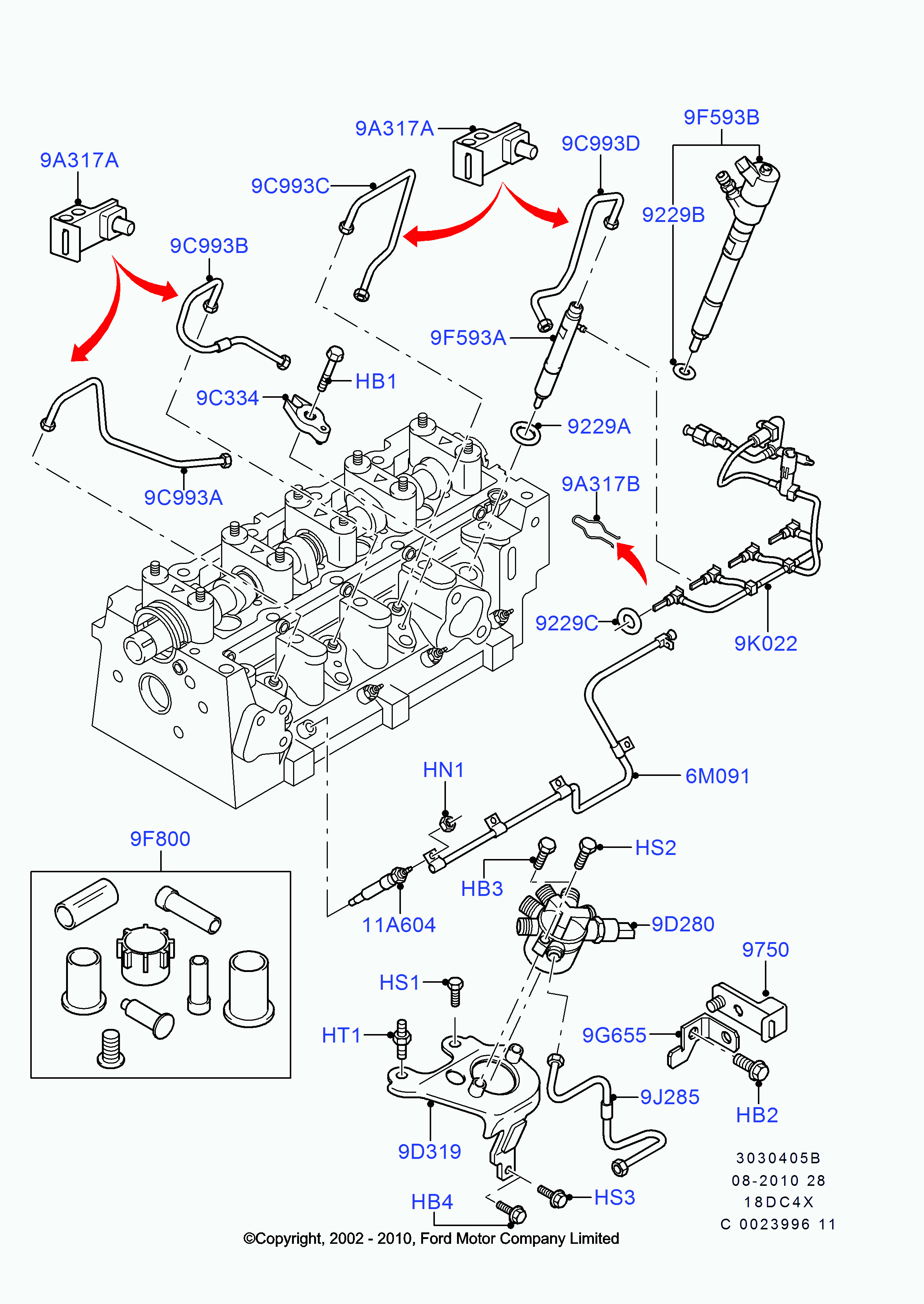 FORD 1364301 - İstilik qoruyucusu, enjeksiyon sistemi furqanavto.az