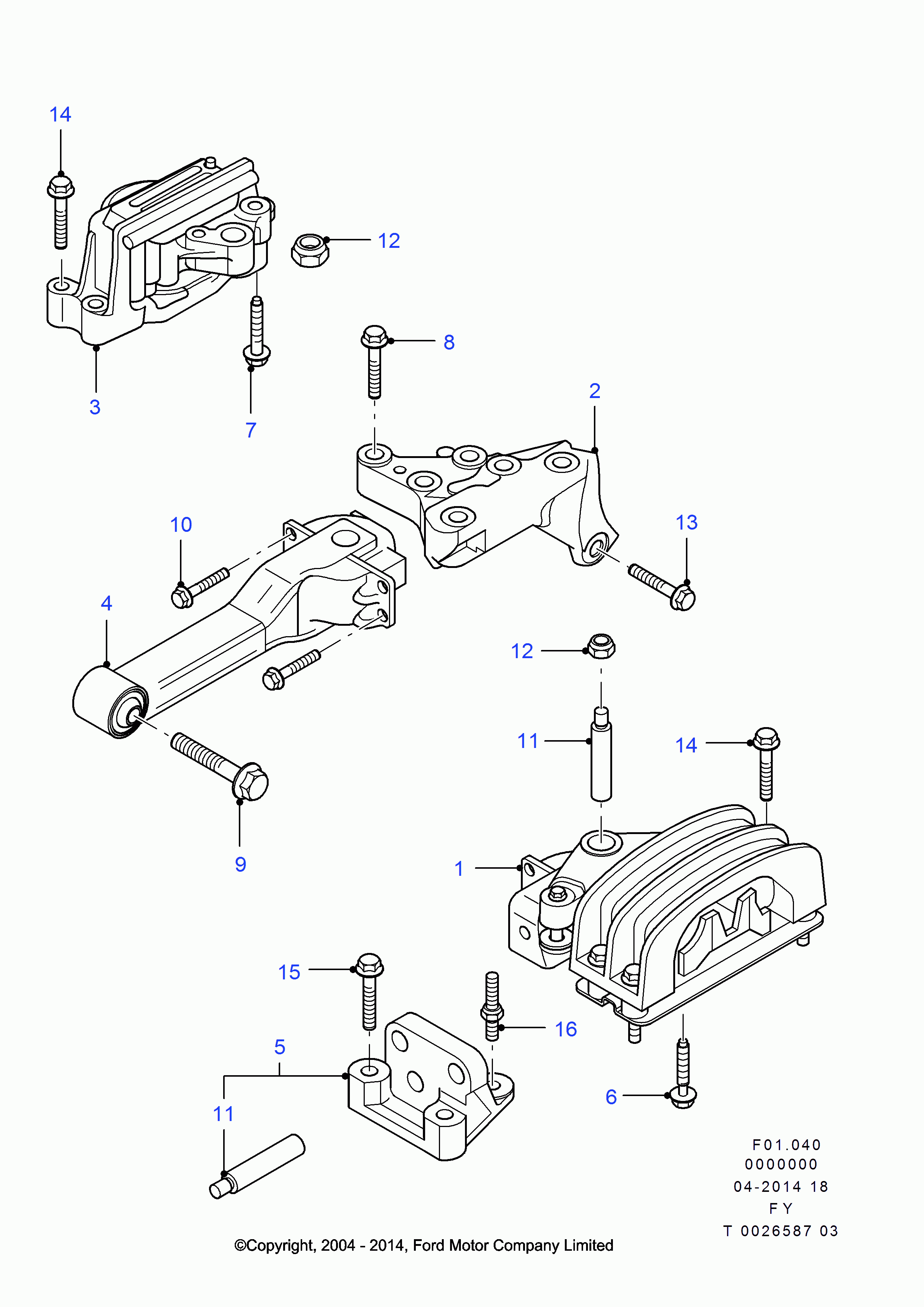 FORD 4519492 - Tutacaq, mühərrik montajı furqanavto.az