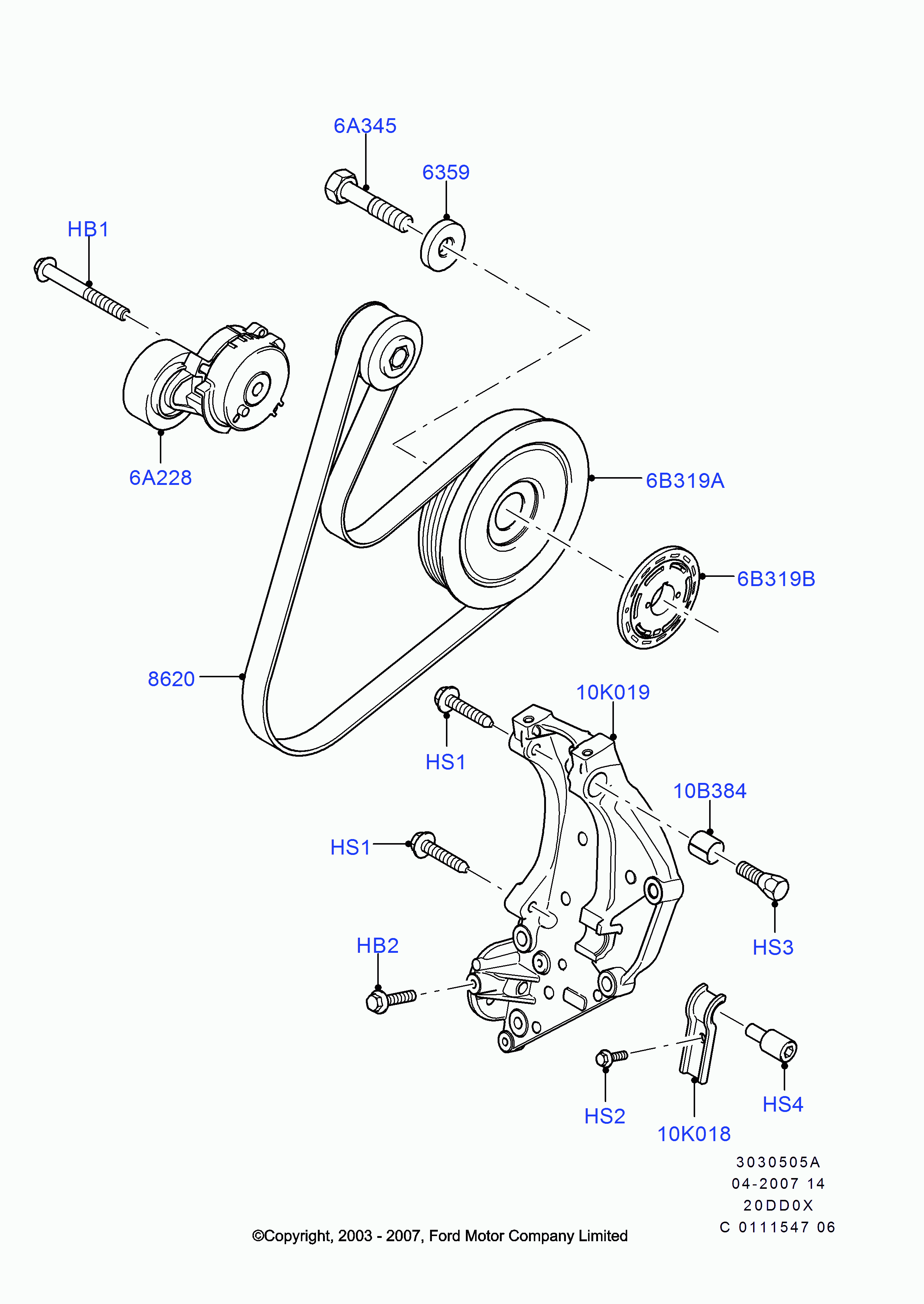 FORD 1381643 - V-yivli kəmər www.furqanavto.az