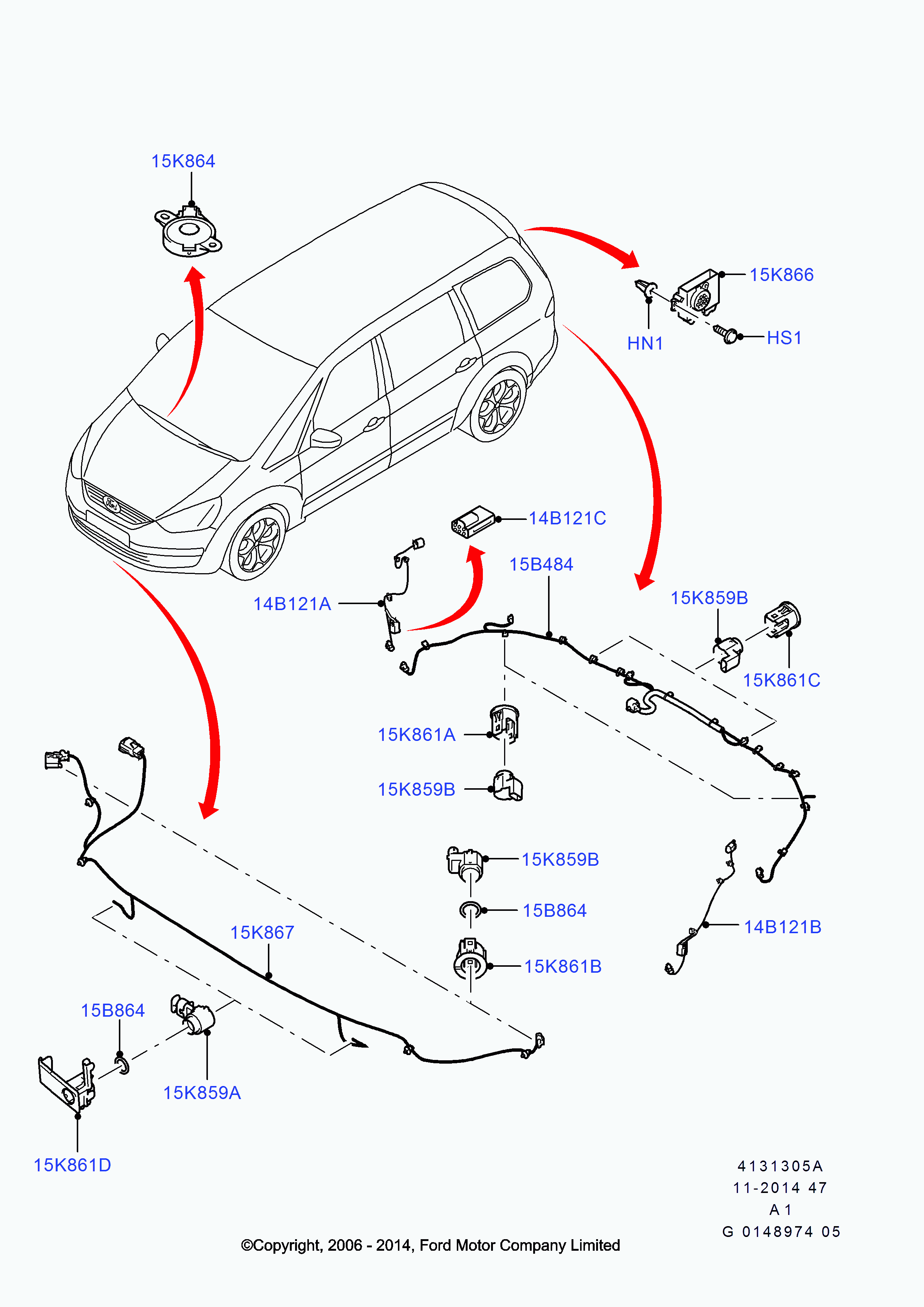 FORD 1765445 - Sensor, parkinq köməkçisi furqanavto.az