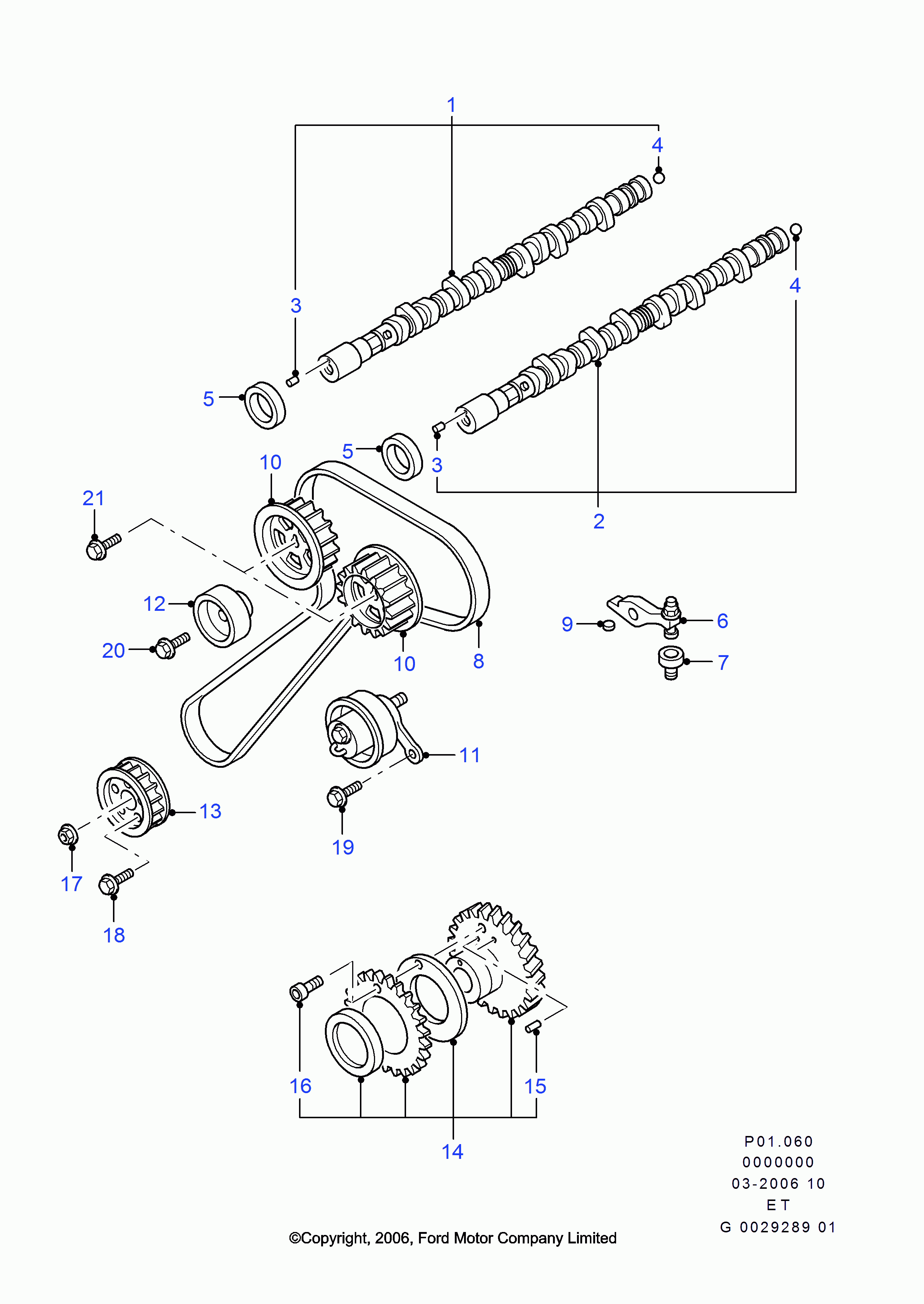 FORD 1449044 - Yönləndirmə / Bələdçi kasnağı, vaxt kəməri furqanavto.az