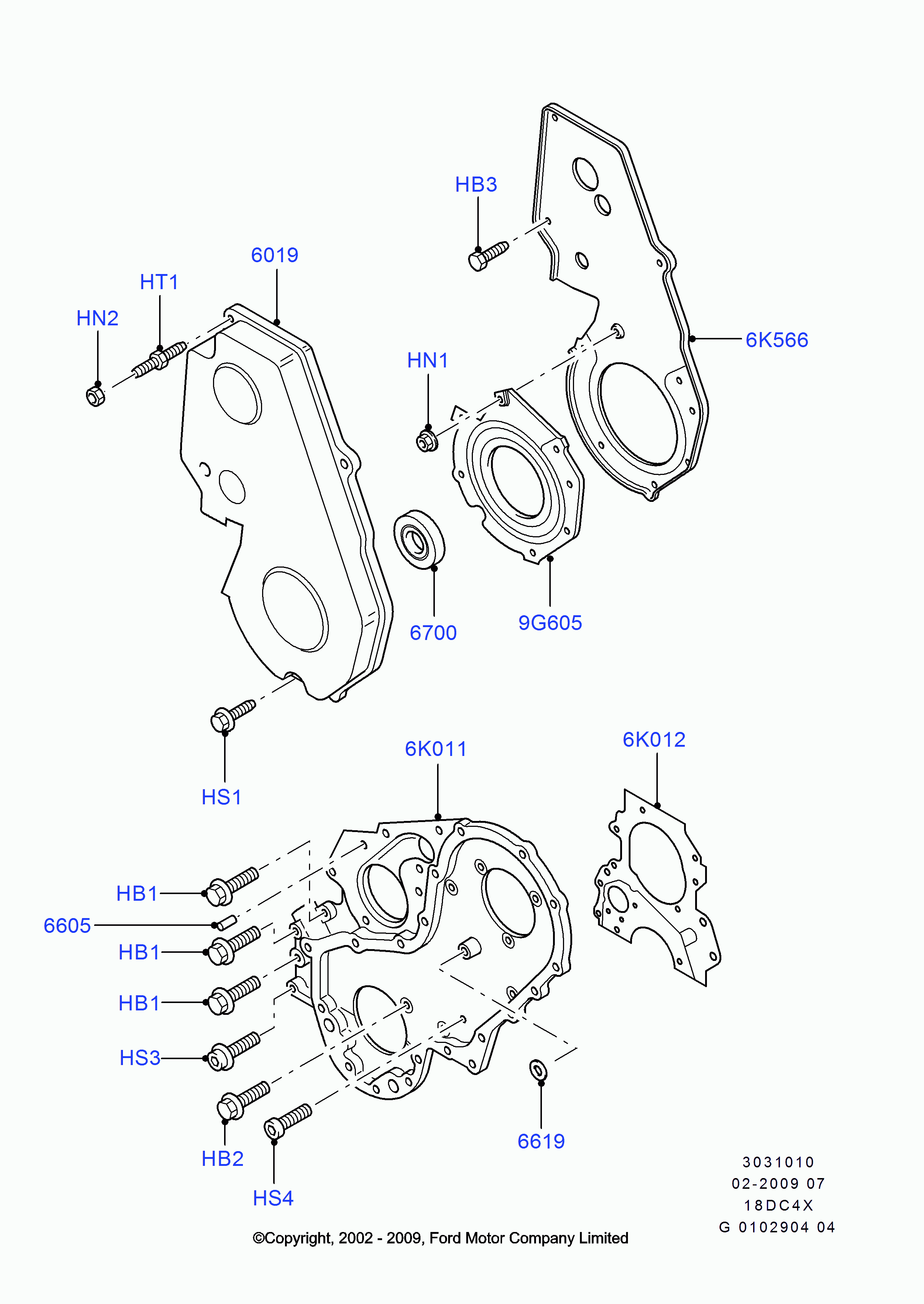 FORD 4610253 - Vaxt zəncirinin dəsti furqanavto.az