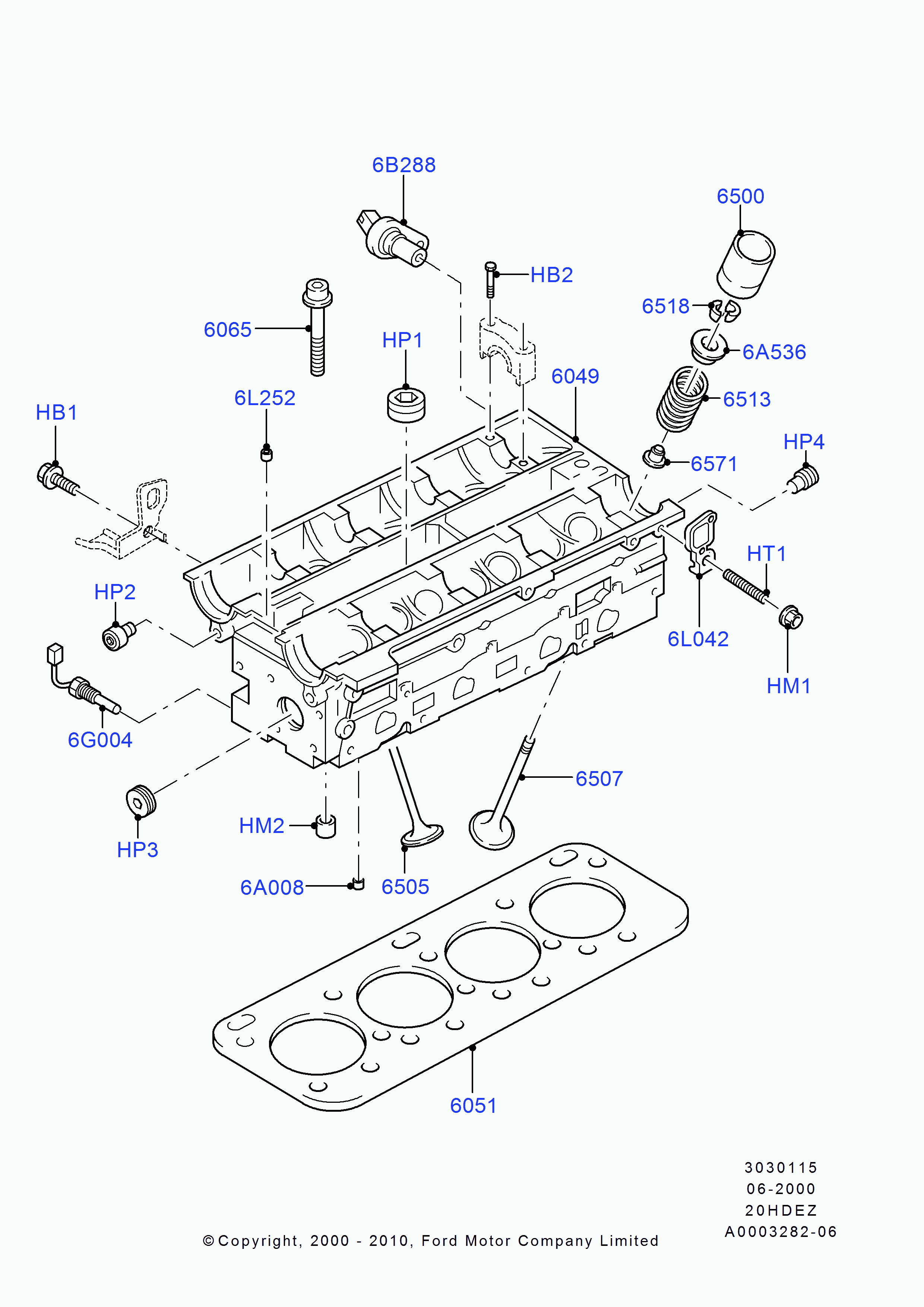 FORD 1 308 385 - Conta, silindr başlığı furqanavto.az