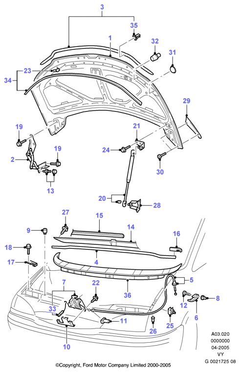 FORD 1133865 - Qaz bulaq, kapot furqanavto.az