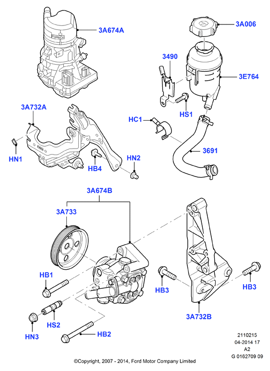 FORD 1674663 - Hidravlik nasos, sükan sistemi furqanavto.az