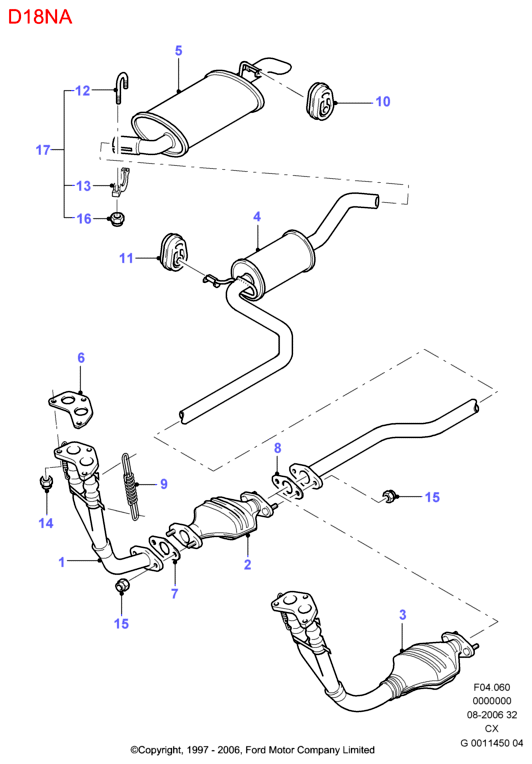 FORD 1 201 121 - Conta, egzoz borusu furqanavto.az