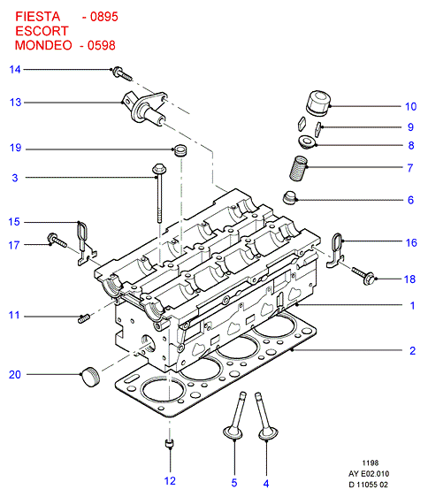 FORD 1 086 432 - Mühür halqası, klapan sapı furqanavto.az