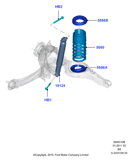 FORD 1718048 - Dəstək halqası, asma dayaq yatağı furqanavto.az