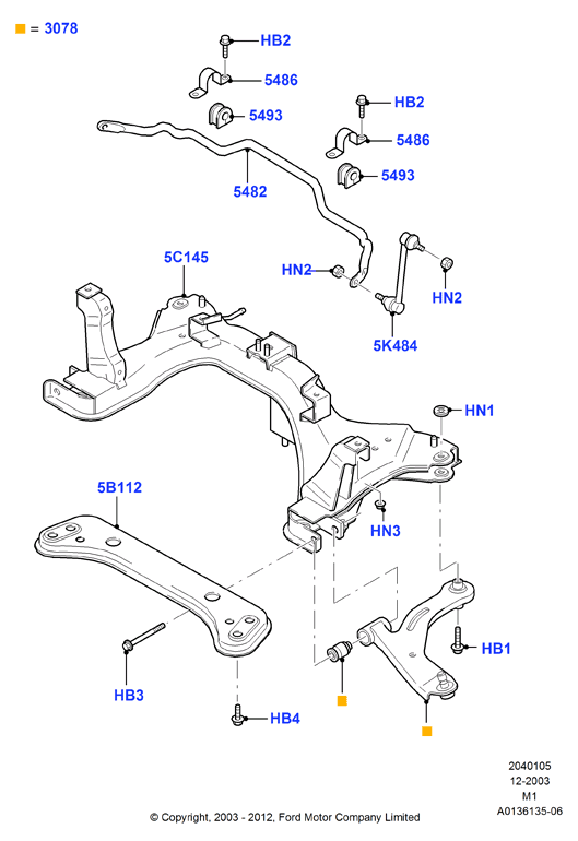 FORD 4974675 - Yolun idarəedici qolu furqanavto.az