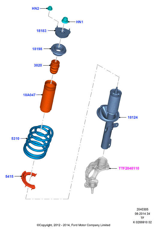 FORD 1900389 - Üst Strut Montajı furqanavto.az