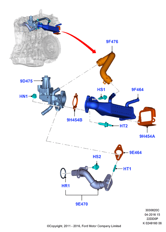 FORD USA 1835009 - Valve - Exhaust Gas Recirculation furqanavto.az