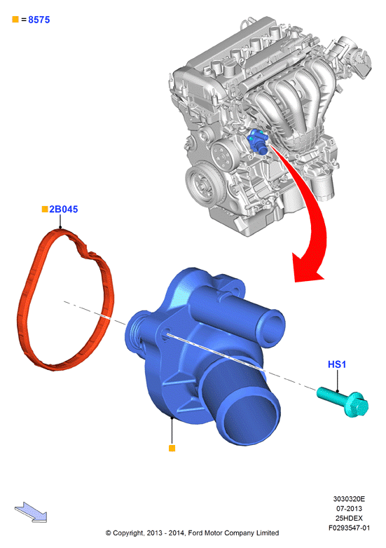 FORD 1 475 495 - Termostat, soyuducu furqanavto.az