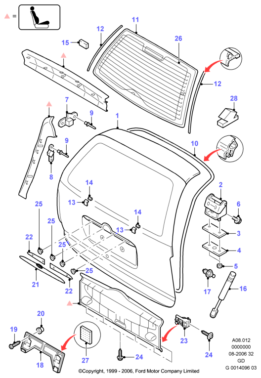 FORD 6 934 502 - Qazlı bulaq, baqaj, yük yeri furqanavto.az