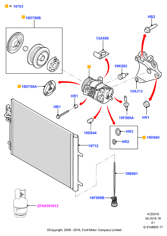 FORD 2015504 - Kondenser, kondisioner furqanavto.az