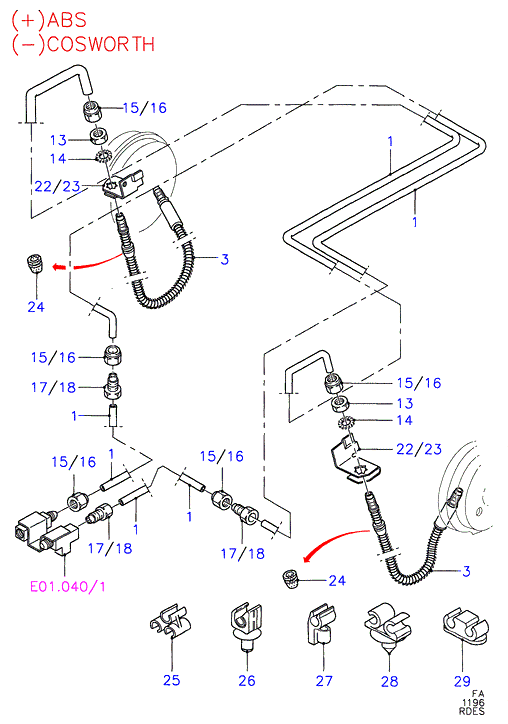 FORD 1075806 - Əyləc şlanqı furqanavto.az